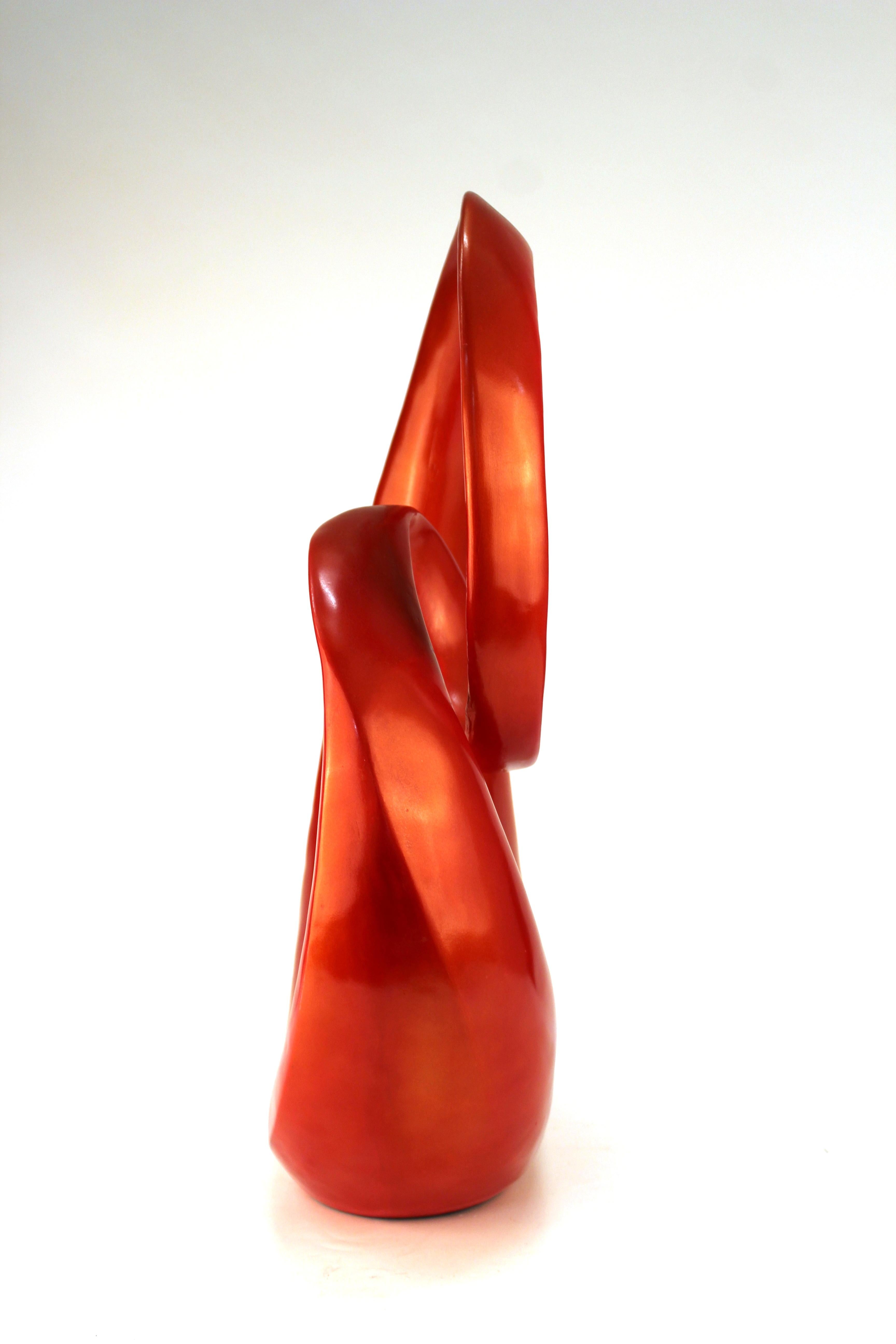 Mid-Century Modern Stohan Red Resin Sculpture In Good Condition In New York, NY