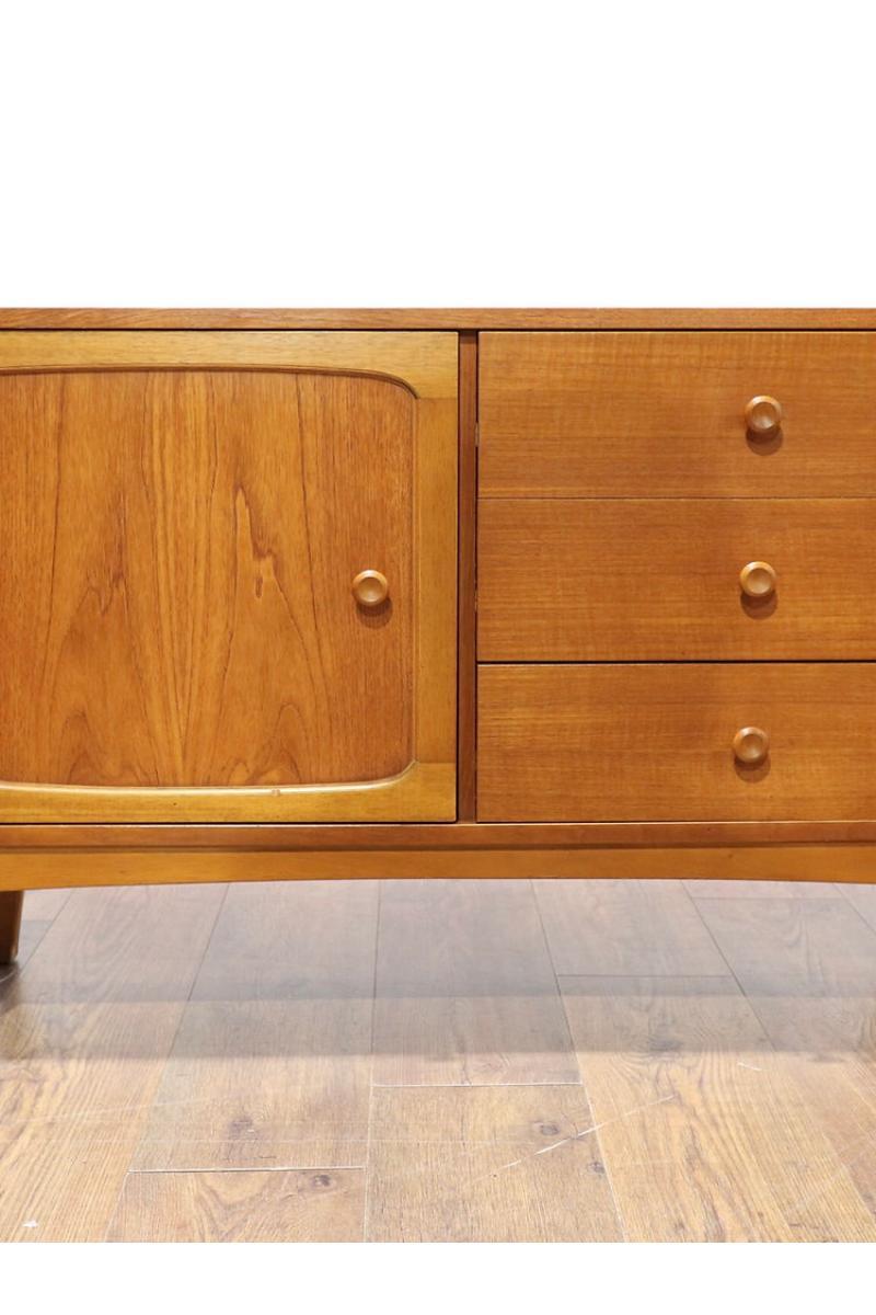 Mid Century Modern Stonehill Stateroom Teak Room Divider Display Drinks Bookcase 4
