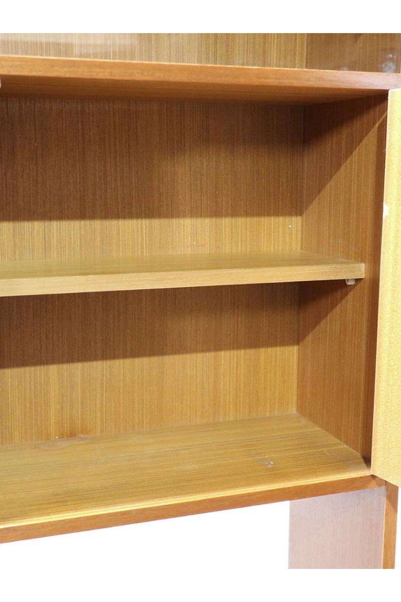 British Mid Century Modern Stonehill Stateroom Teak Room Divider Display Drinks Bookcase