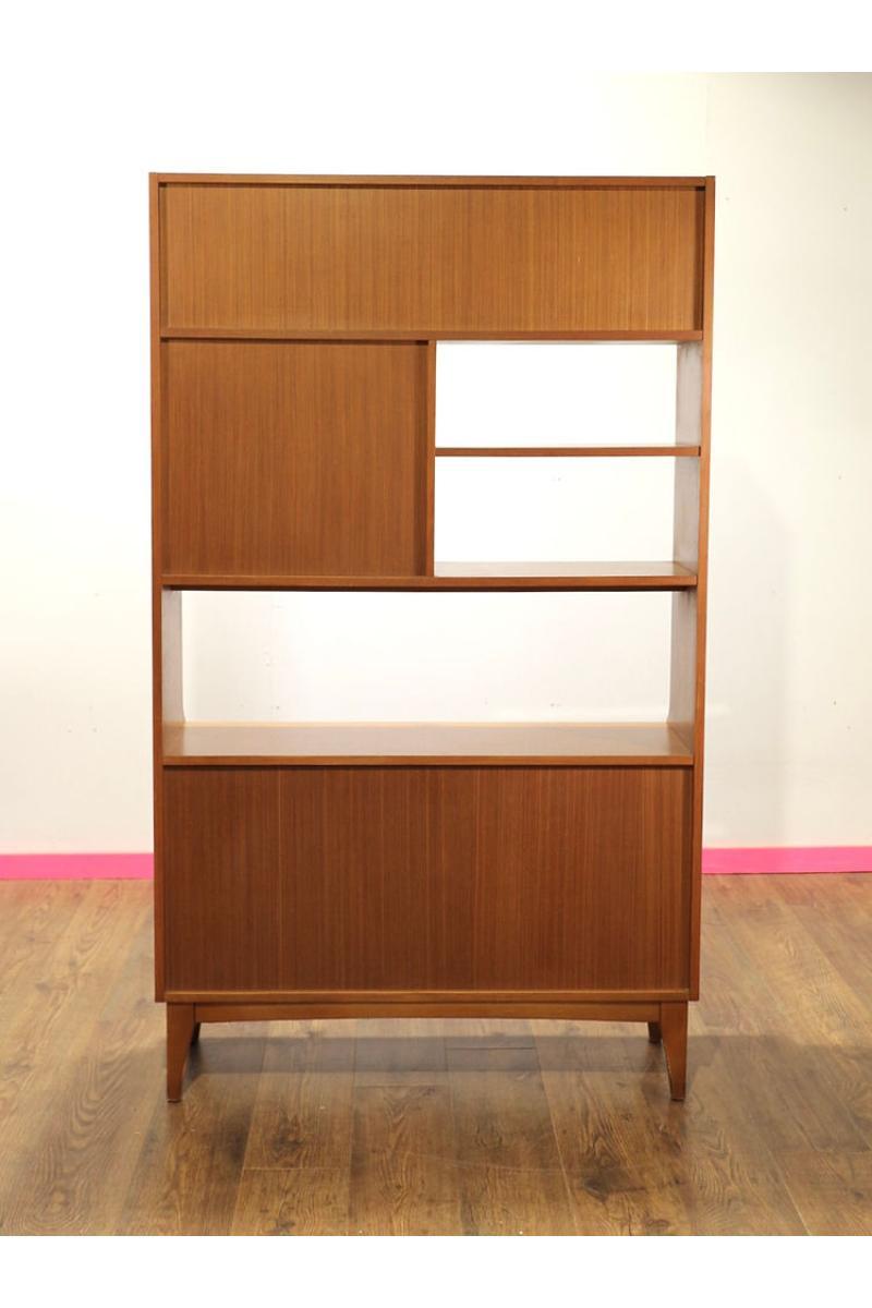 Mid Century Modern Stonehill Stateroom Teak Room Divider Display Drinks Bookcase 2