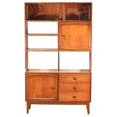 Mid-Century Modern Stonehill Stateroom Teak Room Divider Display Drinks Bookcase