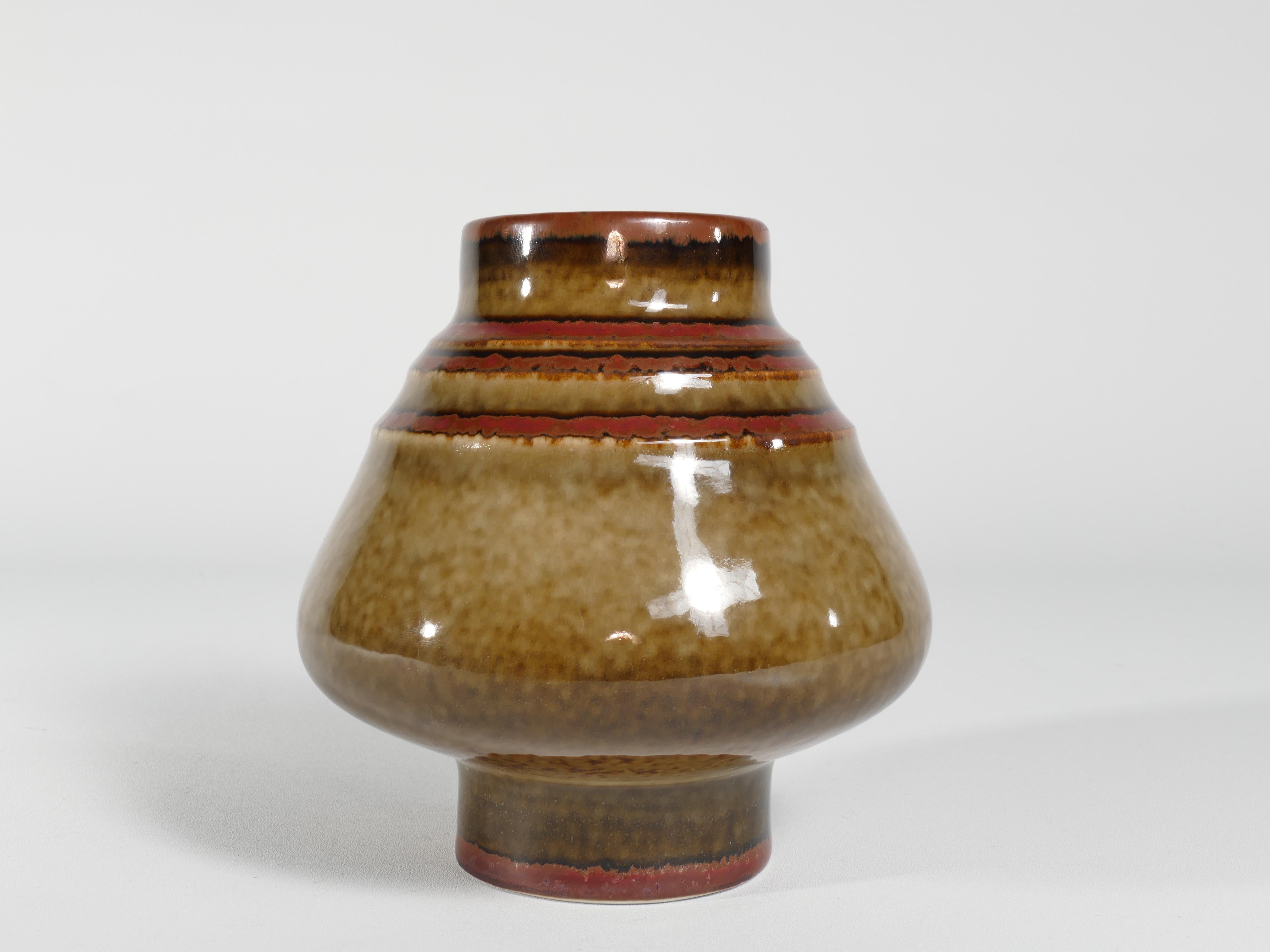 Mid-20th Century Mid-Century Modern Stoneware Bamboo Vase, by Olle Alberius for Rörstrand, Sweden For Sale