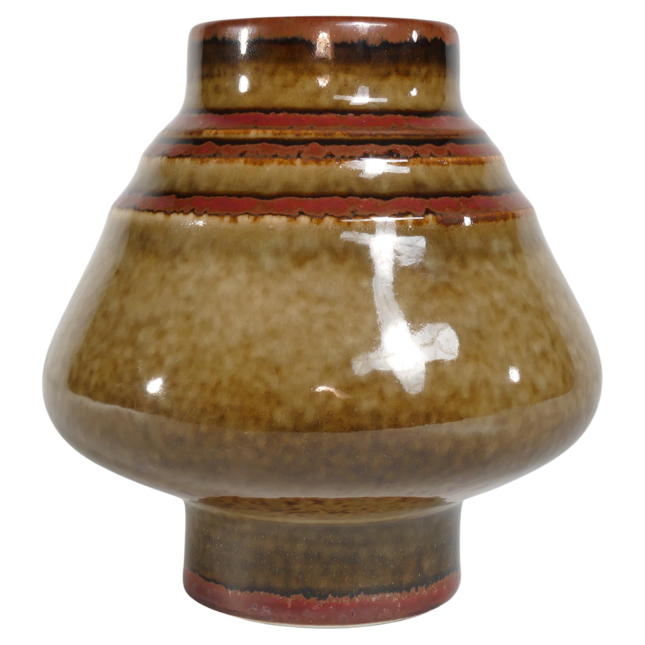 Moderne Bambusvase aus Steinzeug, Mitte des Jahrhunderts, von Olle Alberius für Rörstrand, Schweden