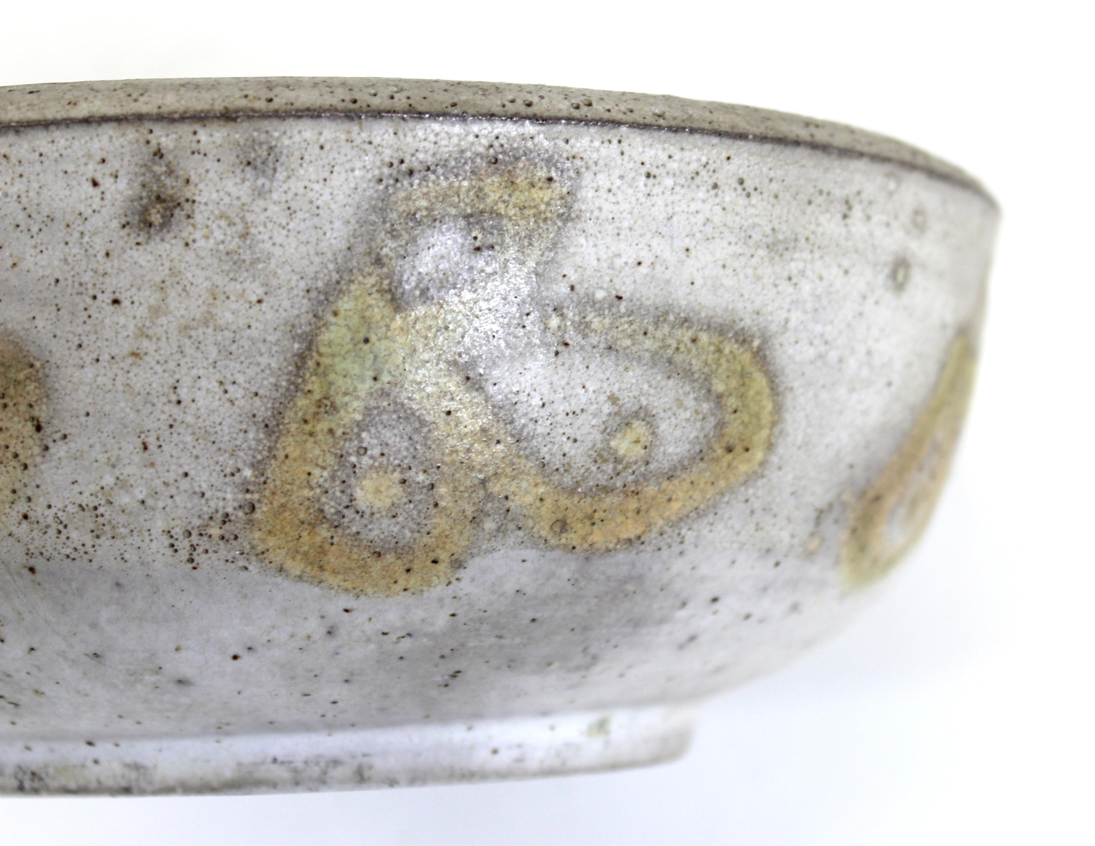 Mid-Century Modern Stoneware Pottery Bowl 1