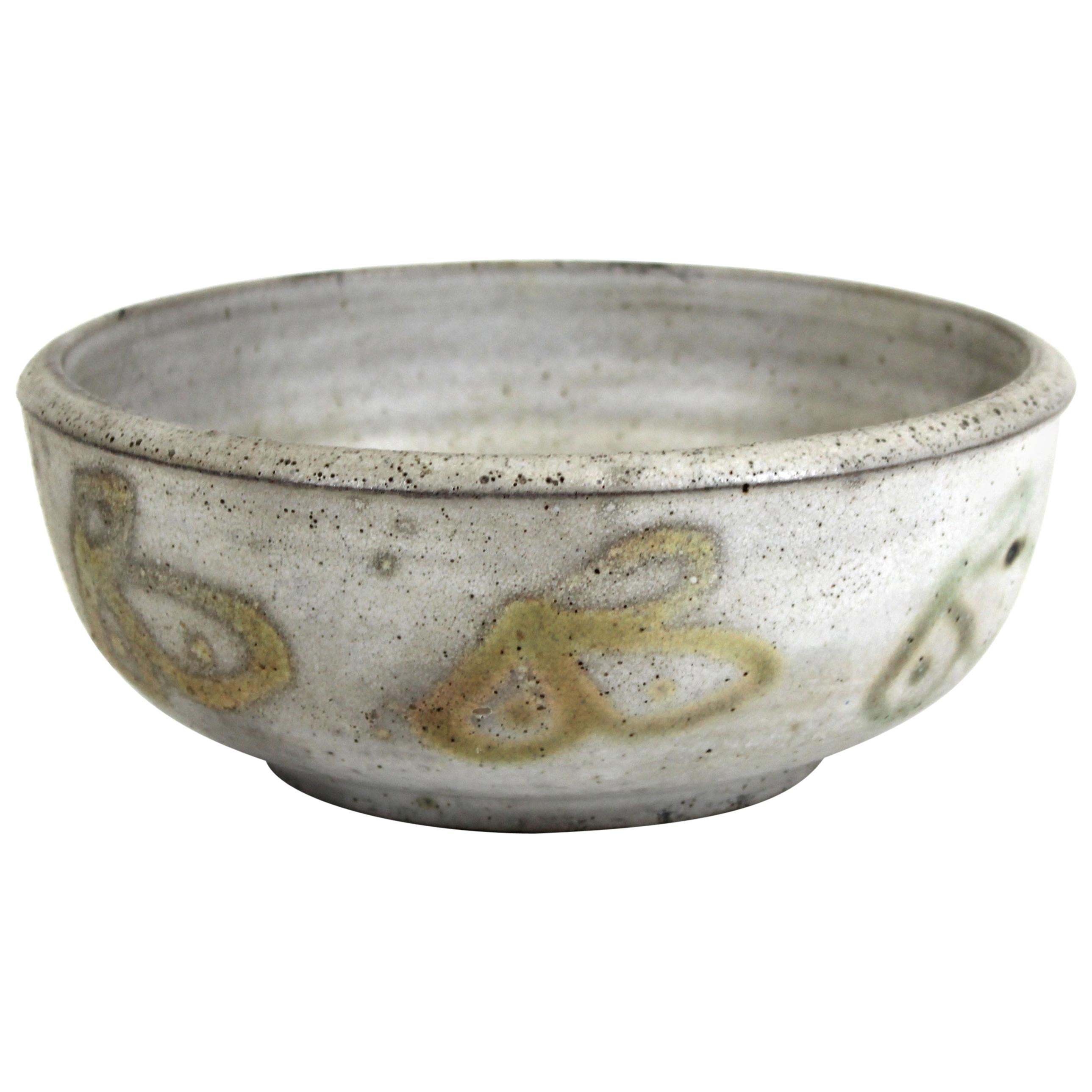 Mid-Century Modern Stoneware Pottery Bowl