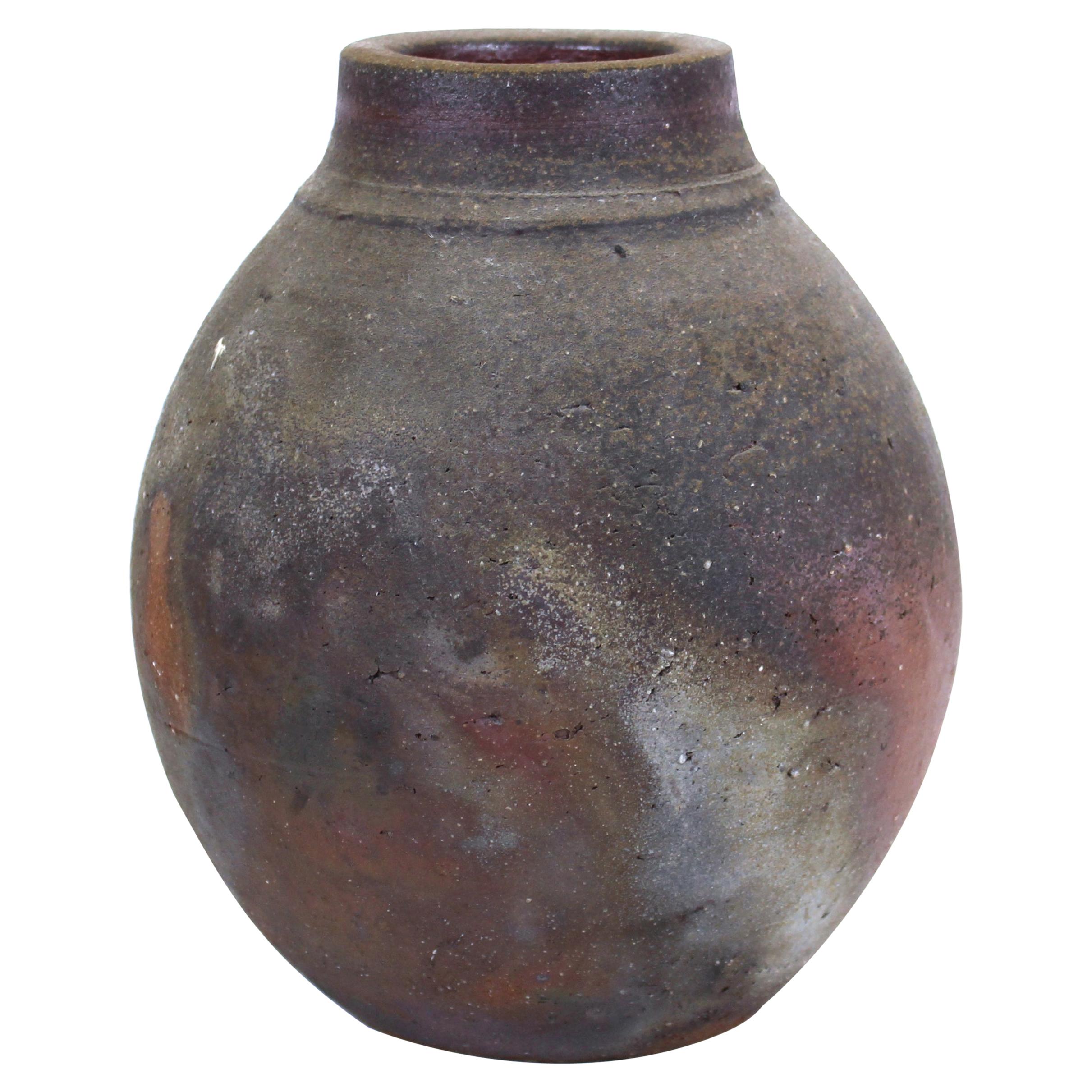 Mid-Century Modern Stoneware Pottery Vase