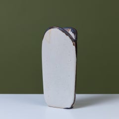 Mid-Century Modern Stoneware Slab Vase, Hand-Built, United States, 12"