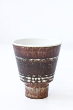 Mid-Century Modern Stoneware Vase by Hertha Bengtson for Rörstrand, Sweden