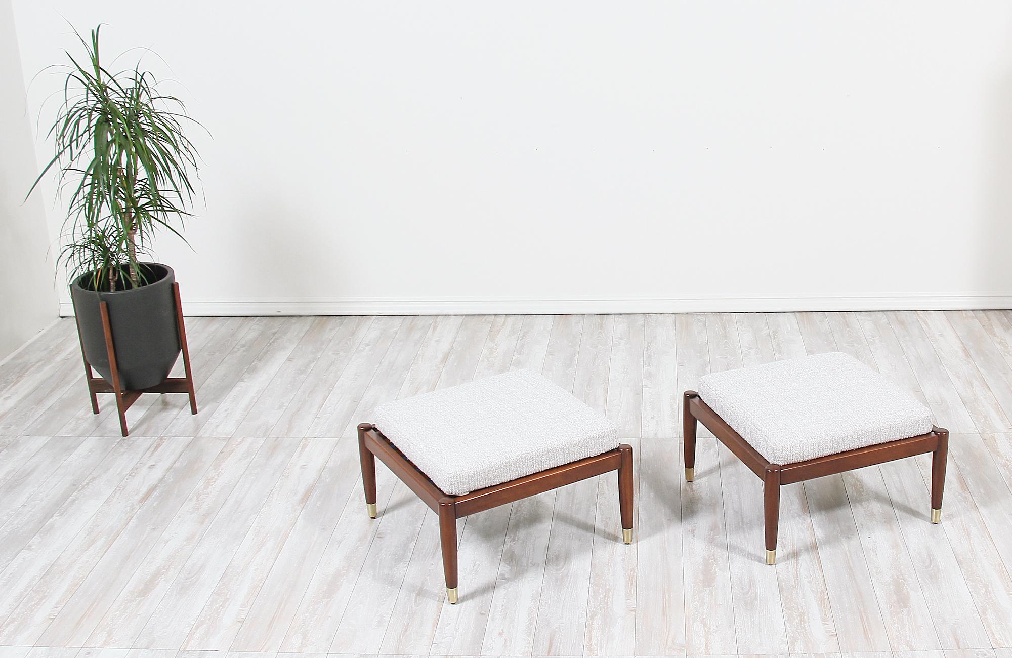 Swedish Expertly Restored - Mid-Century Modern Stools by Folke Ohlsson for DUX For Sale