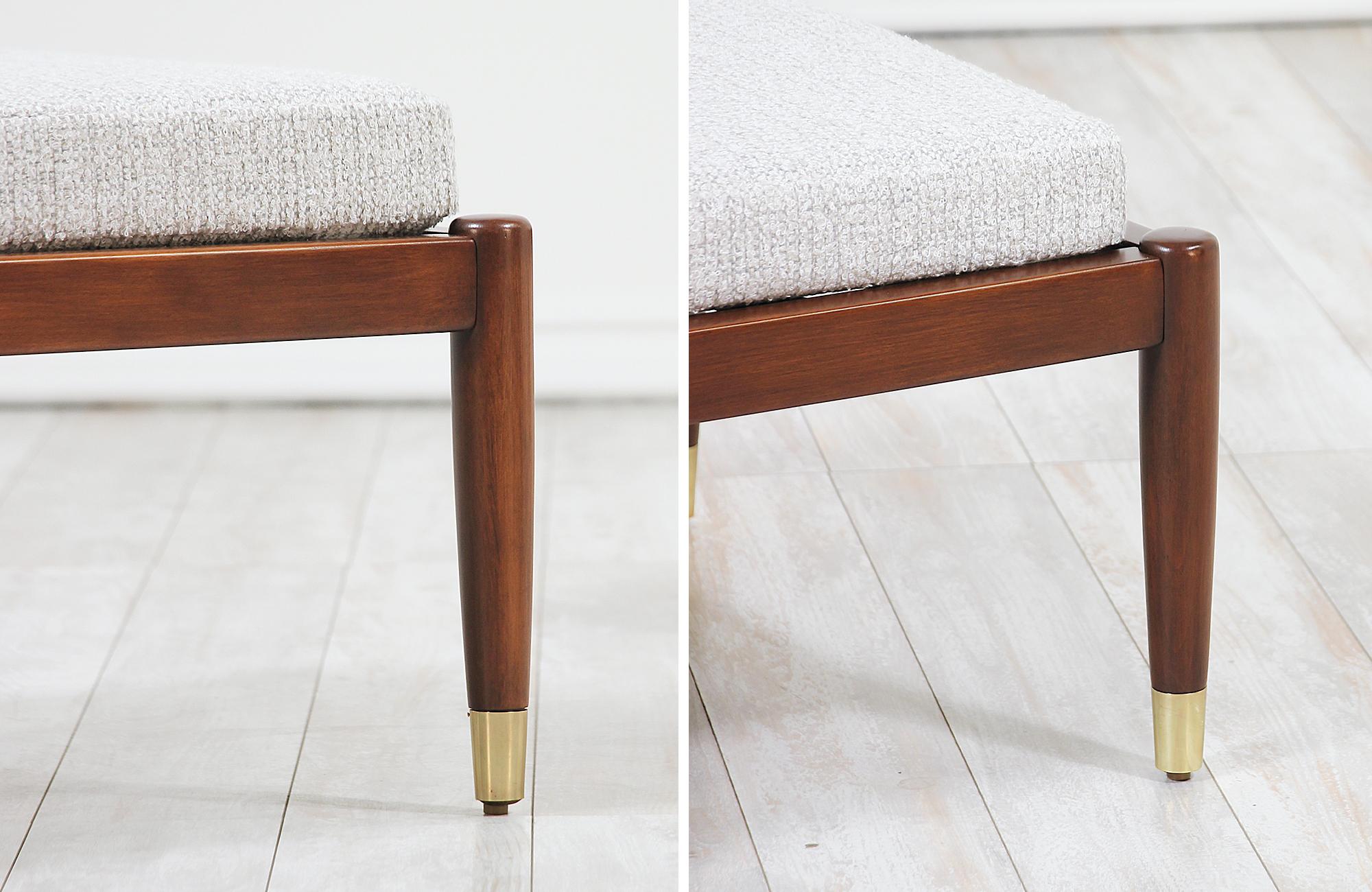 Fabric Expertly Restored - Mid-Century Modern Stools by Folke Ohlsson for DUX For Sale