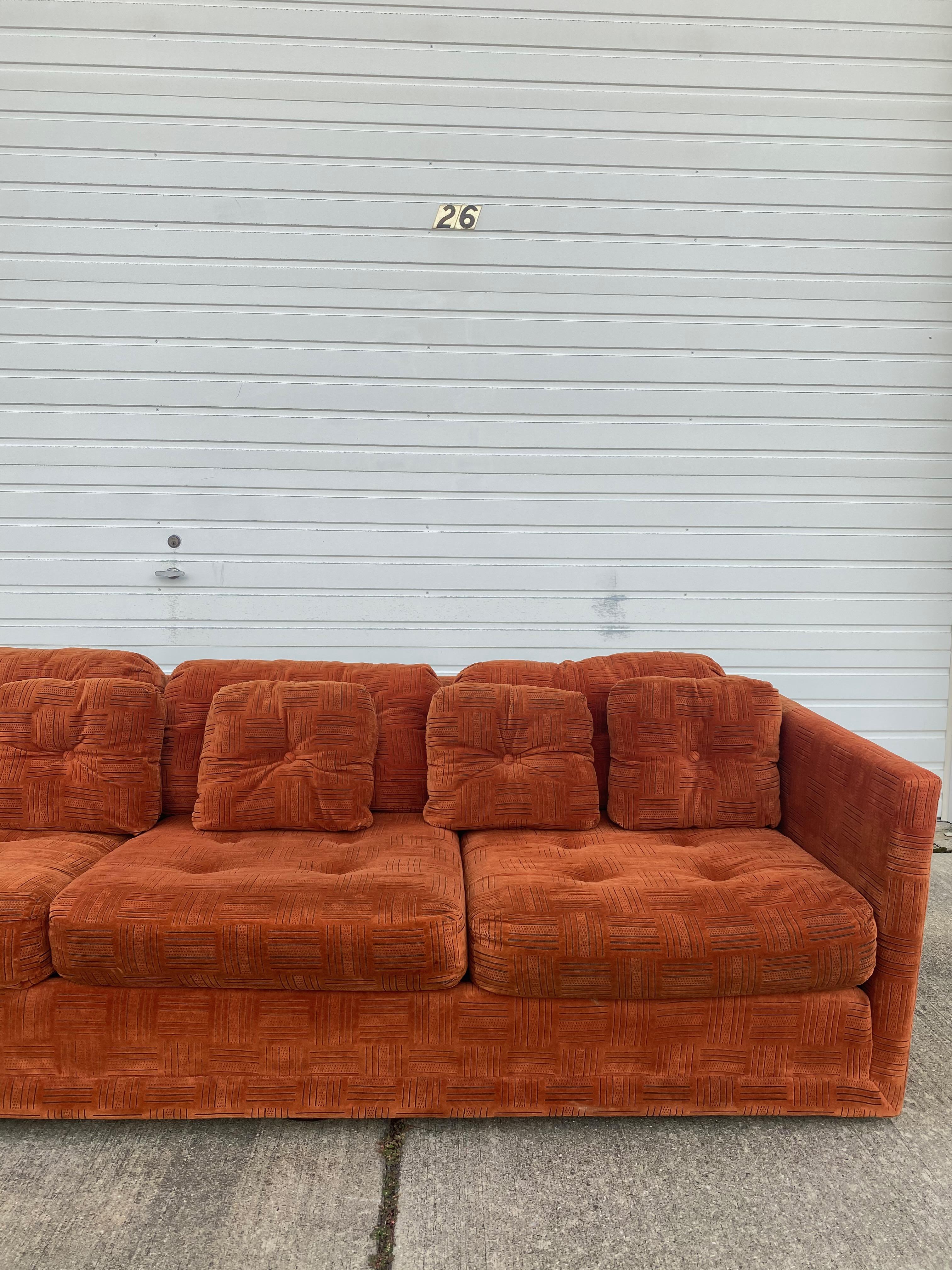 American Mid-Century Modern Stratford Tuxedo 3-Seater Sofa