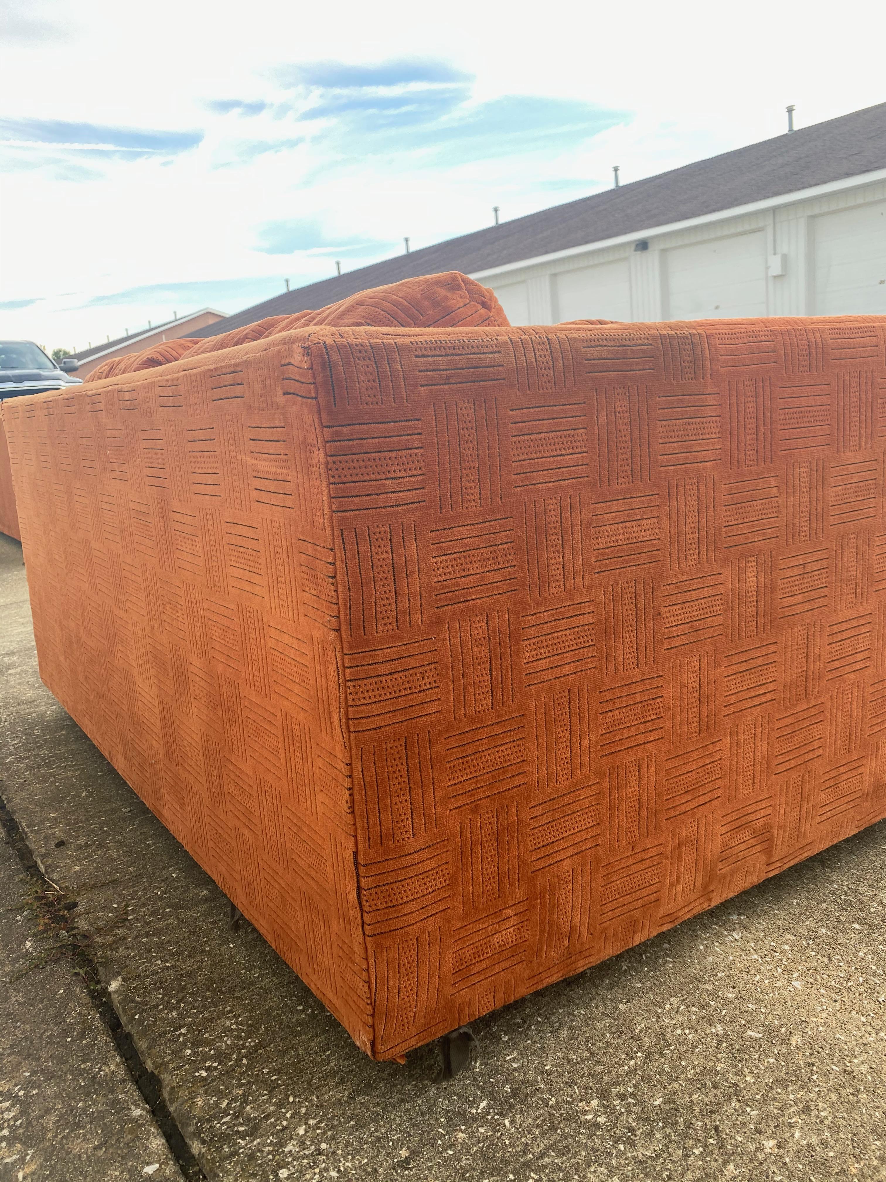 Late 19th Century Mid-Century Modern Stratford Tuxedo Loveseat Sofa