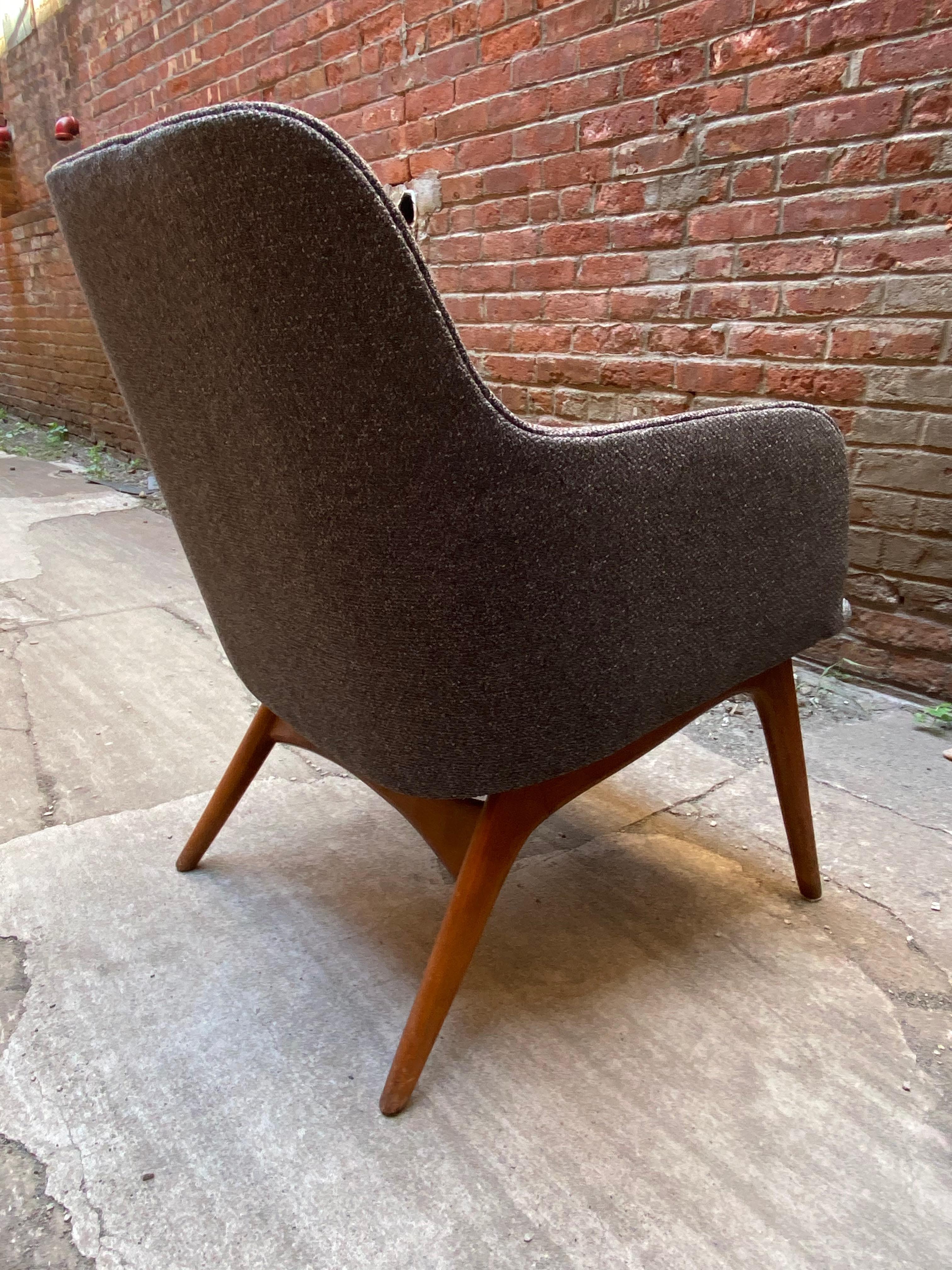 American Mid-Century Modern Streamlined Bucket Chairs For Sale