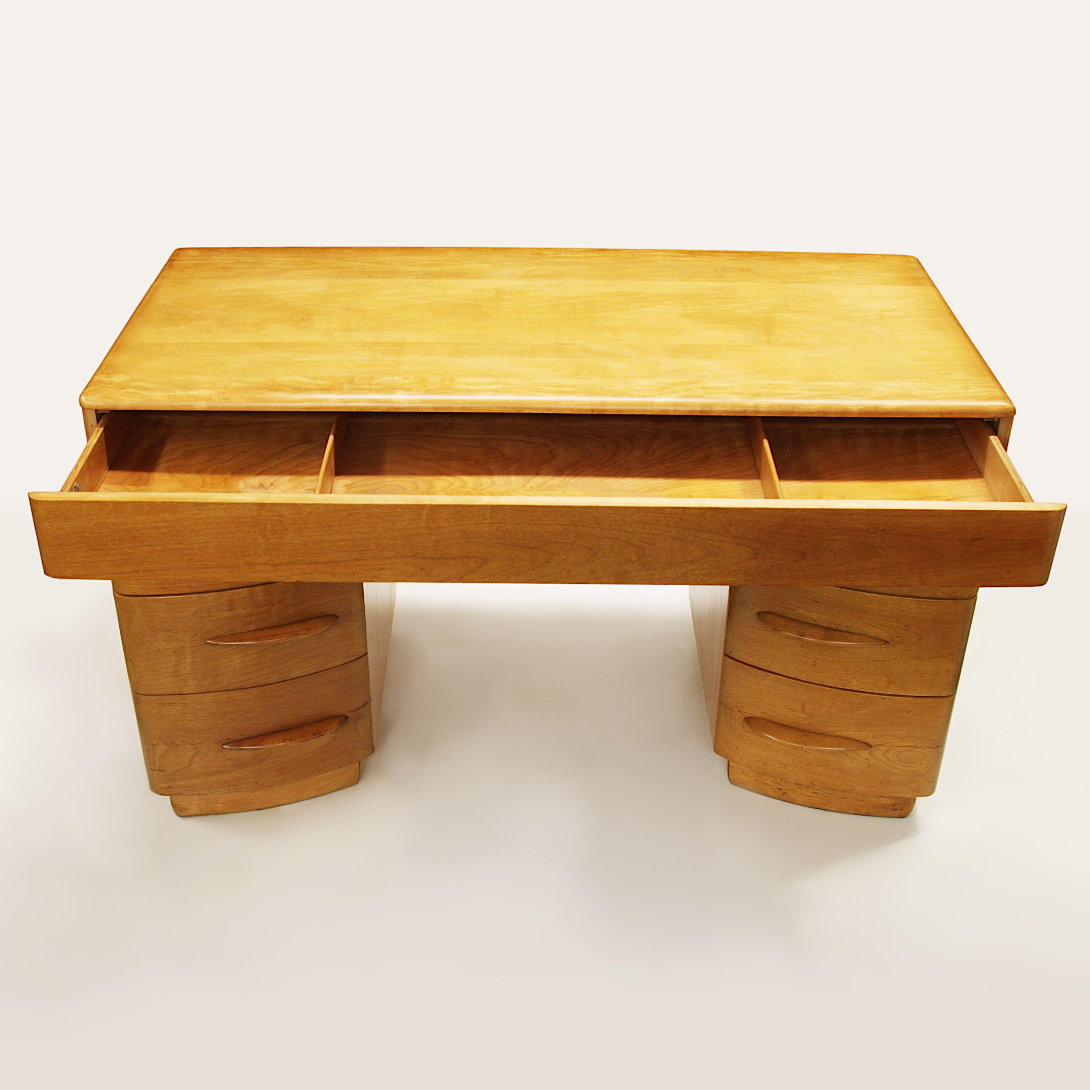 Mid-20th Century Mid-Century Modern Streamlined Kneehole Desk by Count Alexis de Sakhnoffsky
