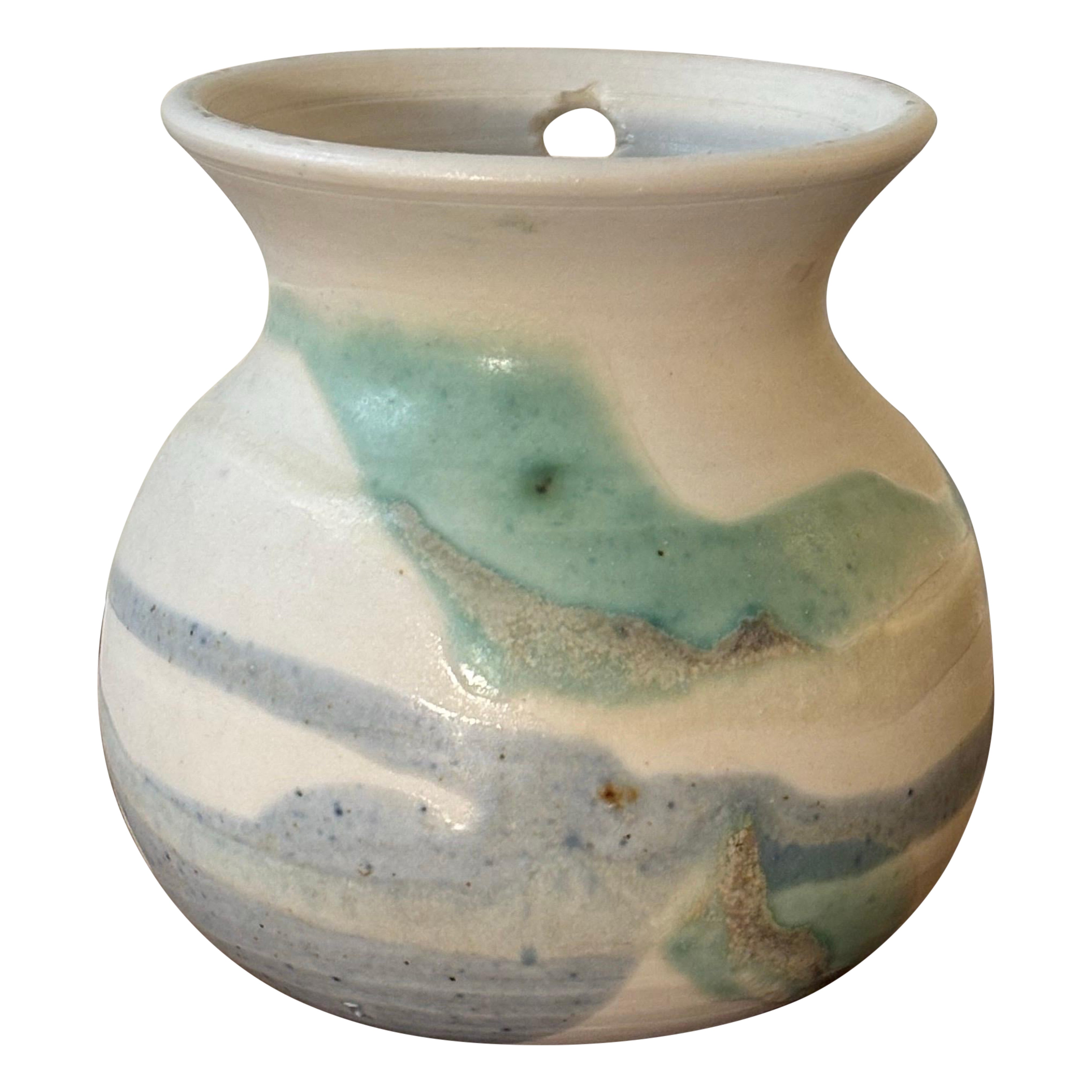 Mid Century Modern Studio Ceramic Vase, 1970s For Sale
