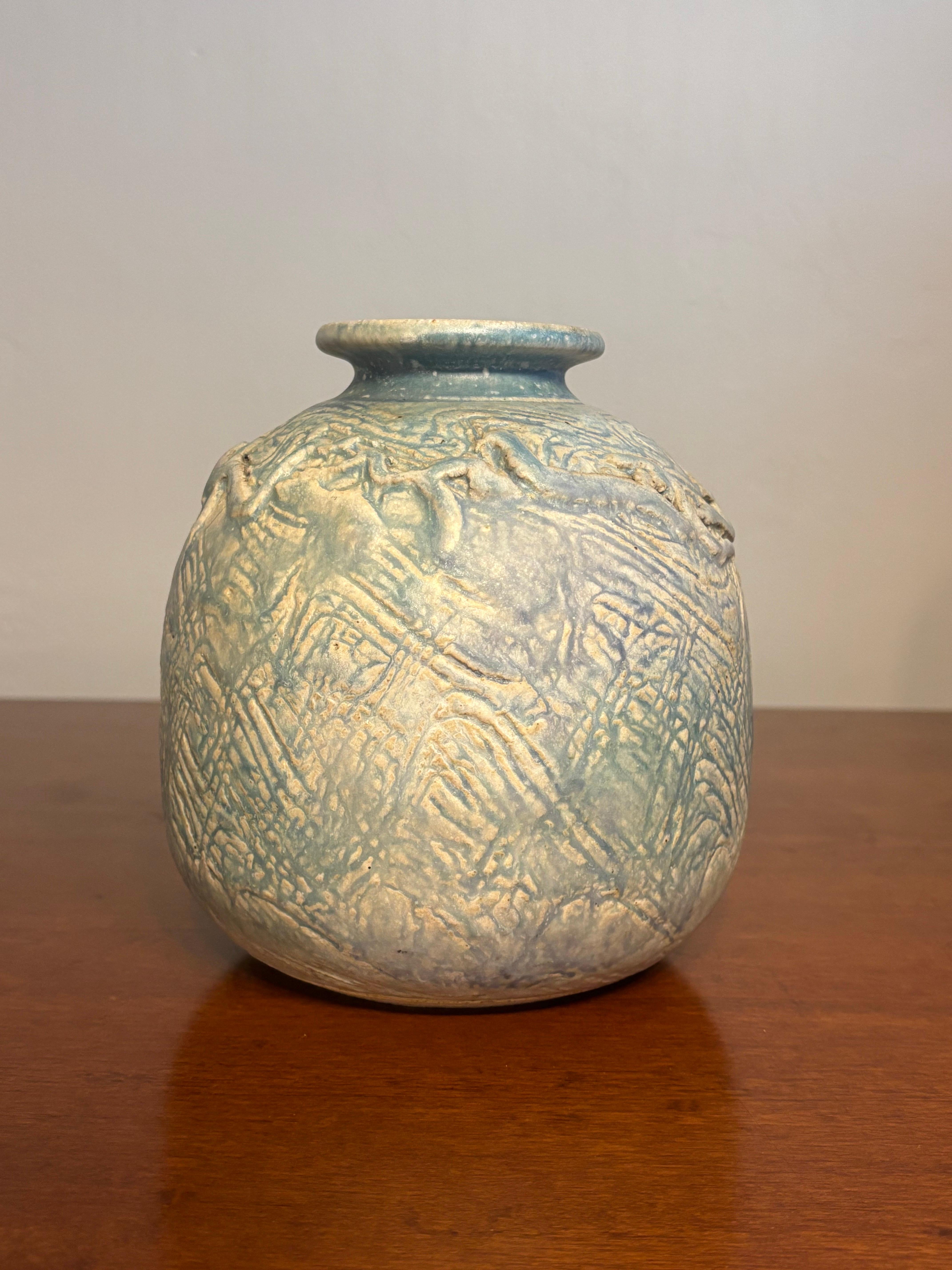 Ceramica Vaso in ceramica di Studio A, metà secolo, firmato in vendita