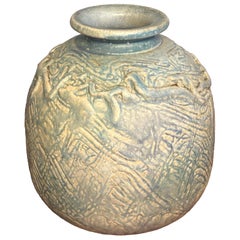 Mid-Century Modern Studio Ceramic Vase, Signed