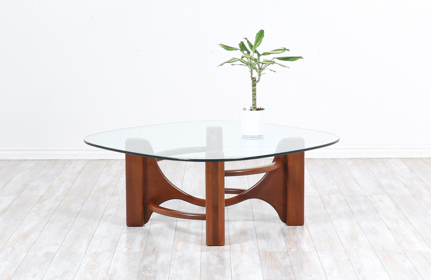 Mid-Century Modern Studio Craft sculpted coffee table.