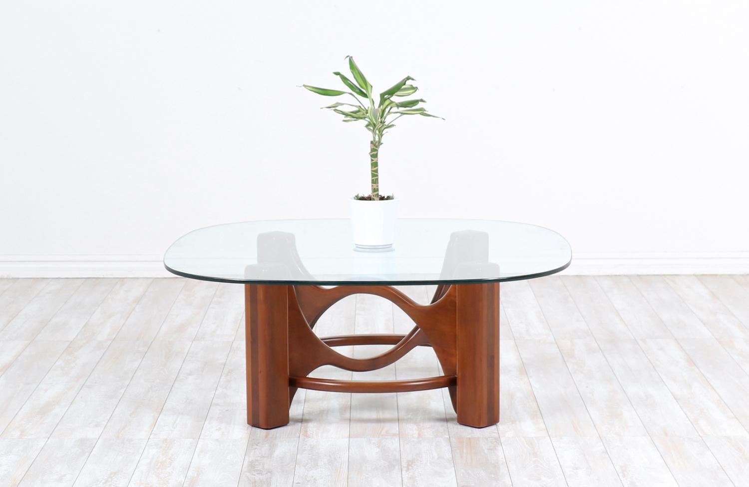 American Mid-Century Modern Studio Craft Sculpted Coffee Table