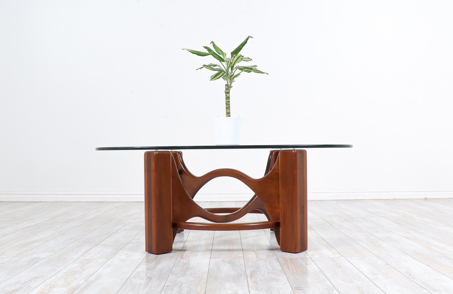 Mid-20th Century Mid-Century Modern Studio Craft Sculpted Coffee Table