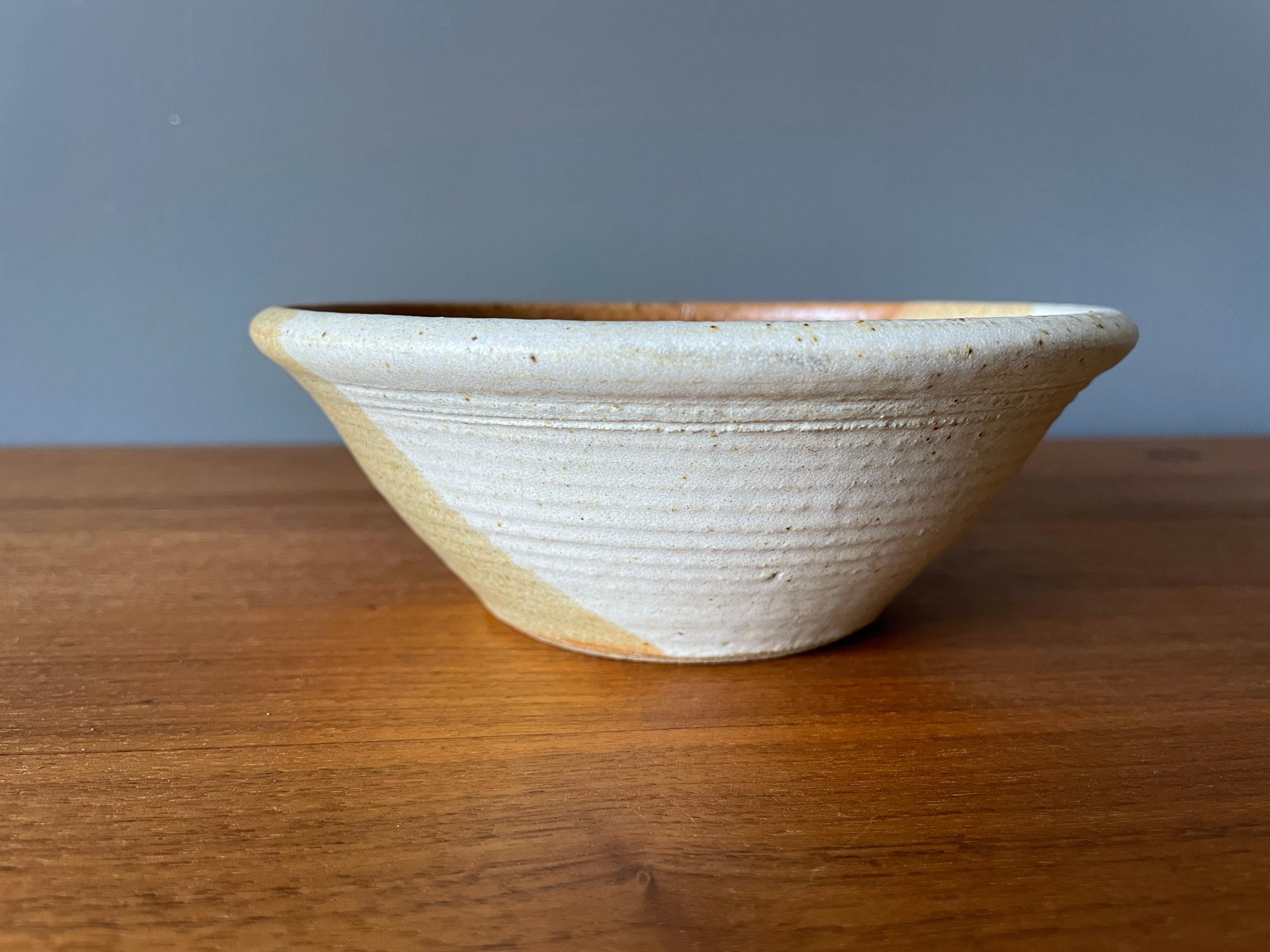 20th Century Mid-Century Modern Studio Crafted Ceramic Bowl, circa 1970s