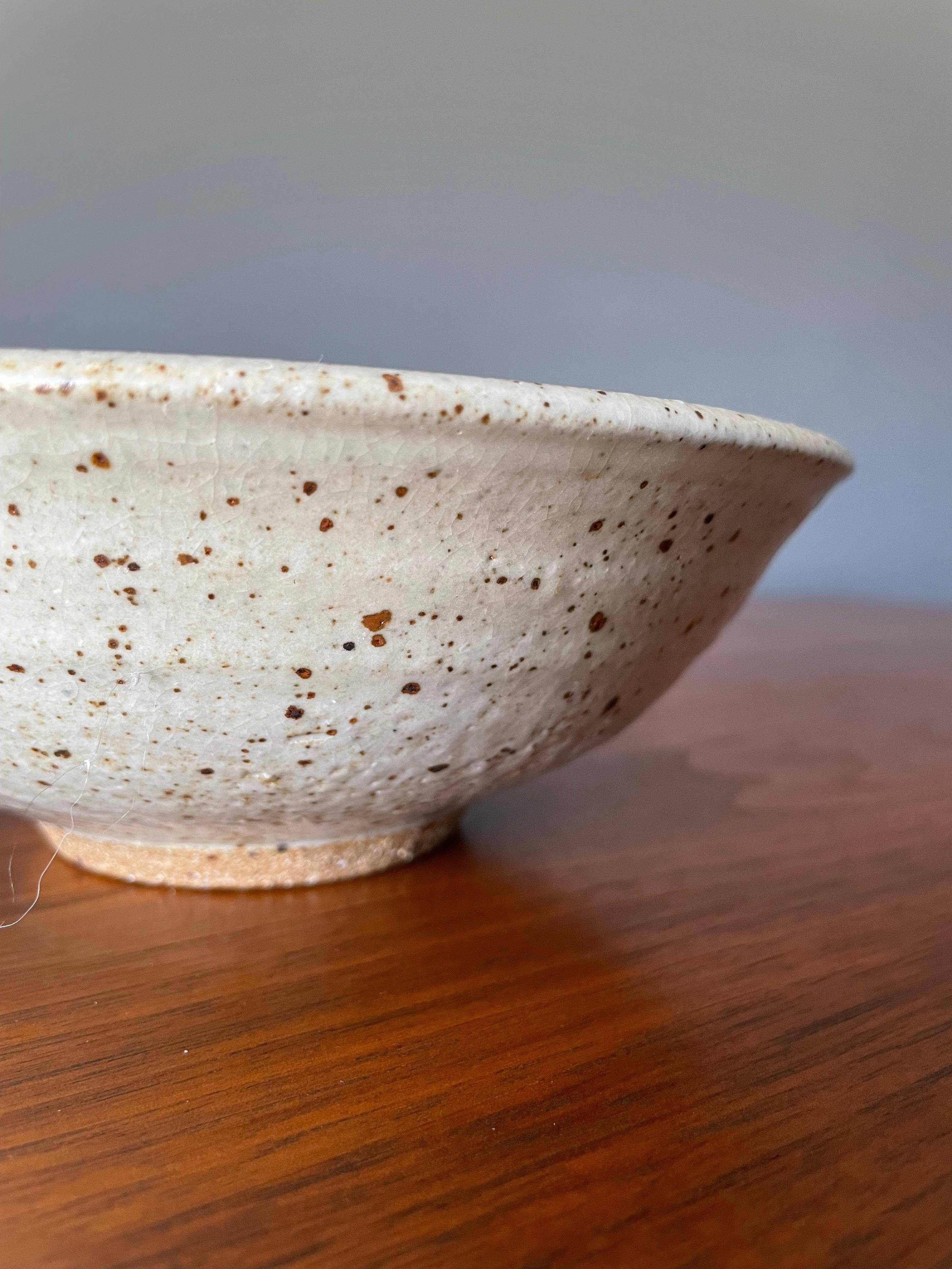 American Mid-Century Modern Studio Crafted Ceramic Bowl For Sale