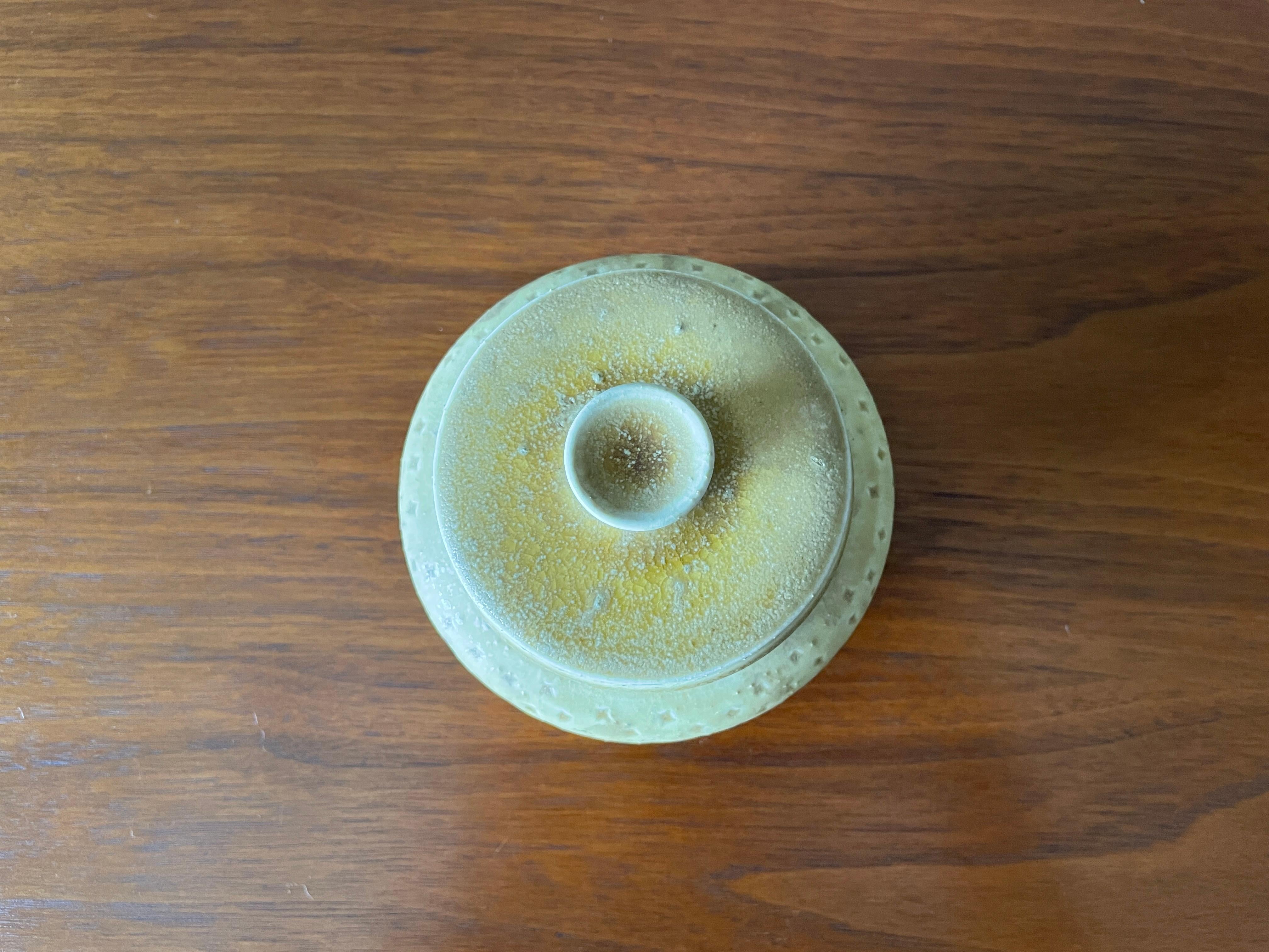 American Mid-Century Modern Studio Crafted Ceramic Lidded Jar