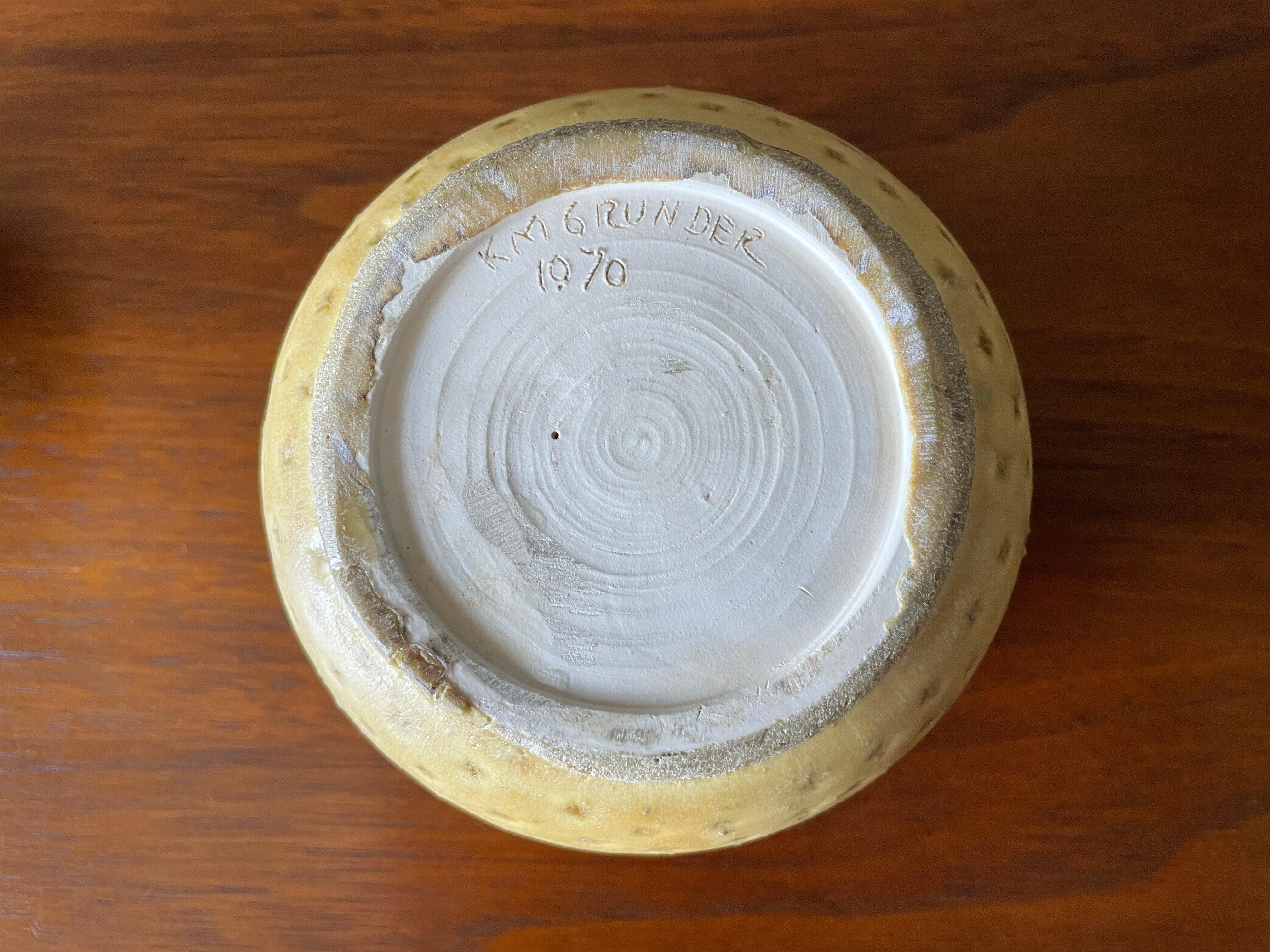 Mid-Century Modern Studio Crafted Ceramic Lidded Jar In Good Condition In San Juan Capistrano, CA