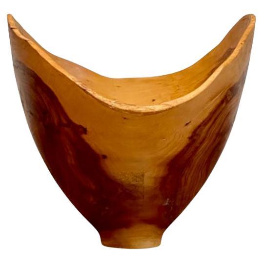 Mid-Century Modern Studio Made Bowl / Vessel, Tableware, White Cedar, Signed For Sale