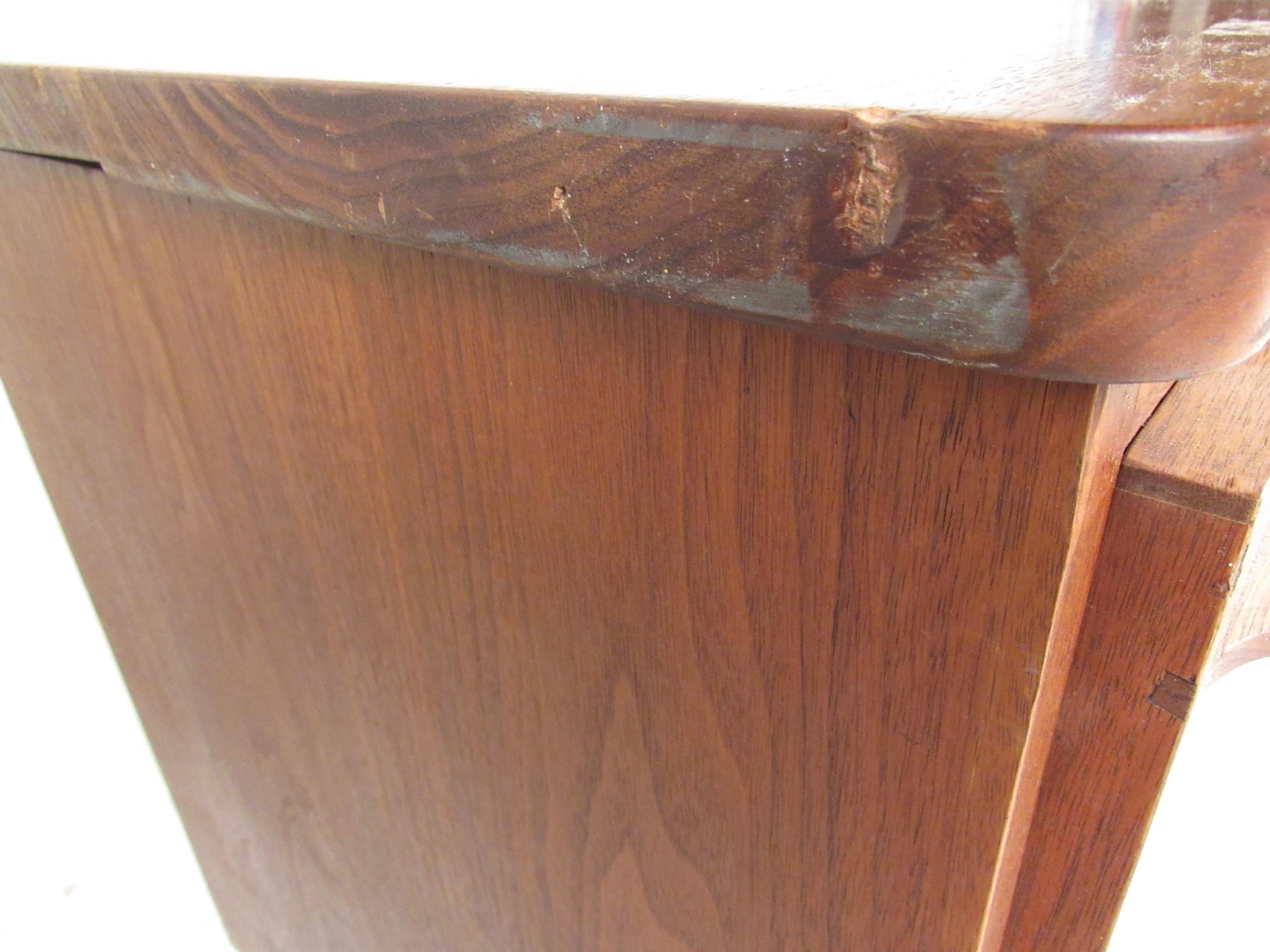 Mid-Century Modern Studio Made Executive Desk, Signed 10