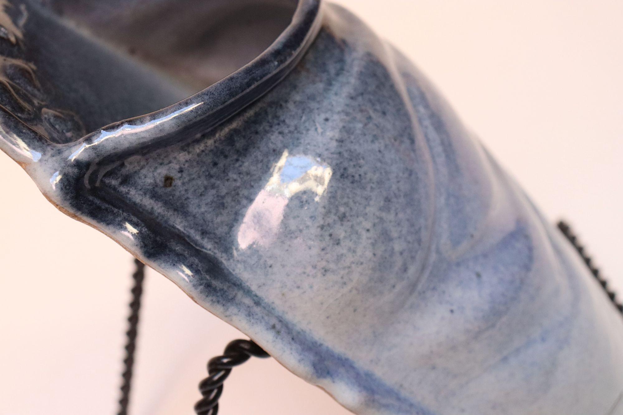 Porte-lettres ombré bleu de Deanna Nichols en Studio Pottery, moderne du milieu du siècle en vente 7