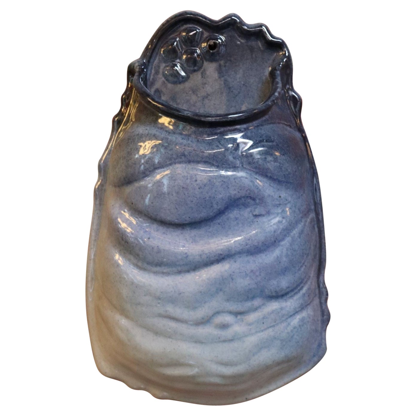 Porte-lettres ombré bleu de Deanna Nichols en Studio Pottery, moderne du milieu du siècle en vente