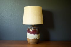 Mid Century Modern Studio Pottery Ceramic Glaze Accent Table Lamp
