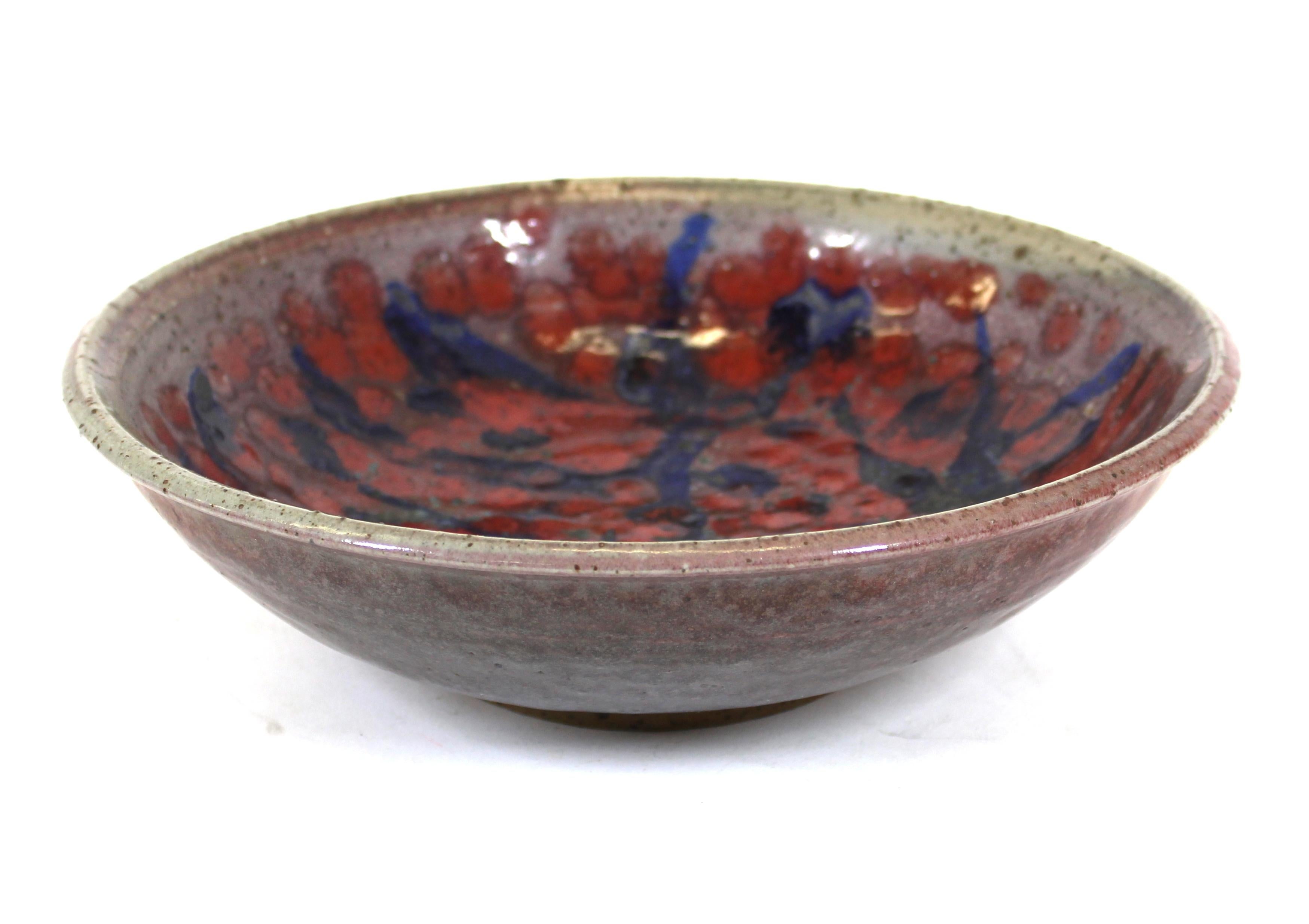 North American Mid-Century Modern Studio Pottery Glazed Bowl