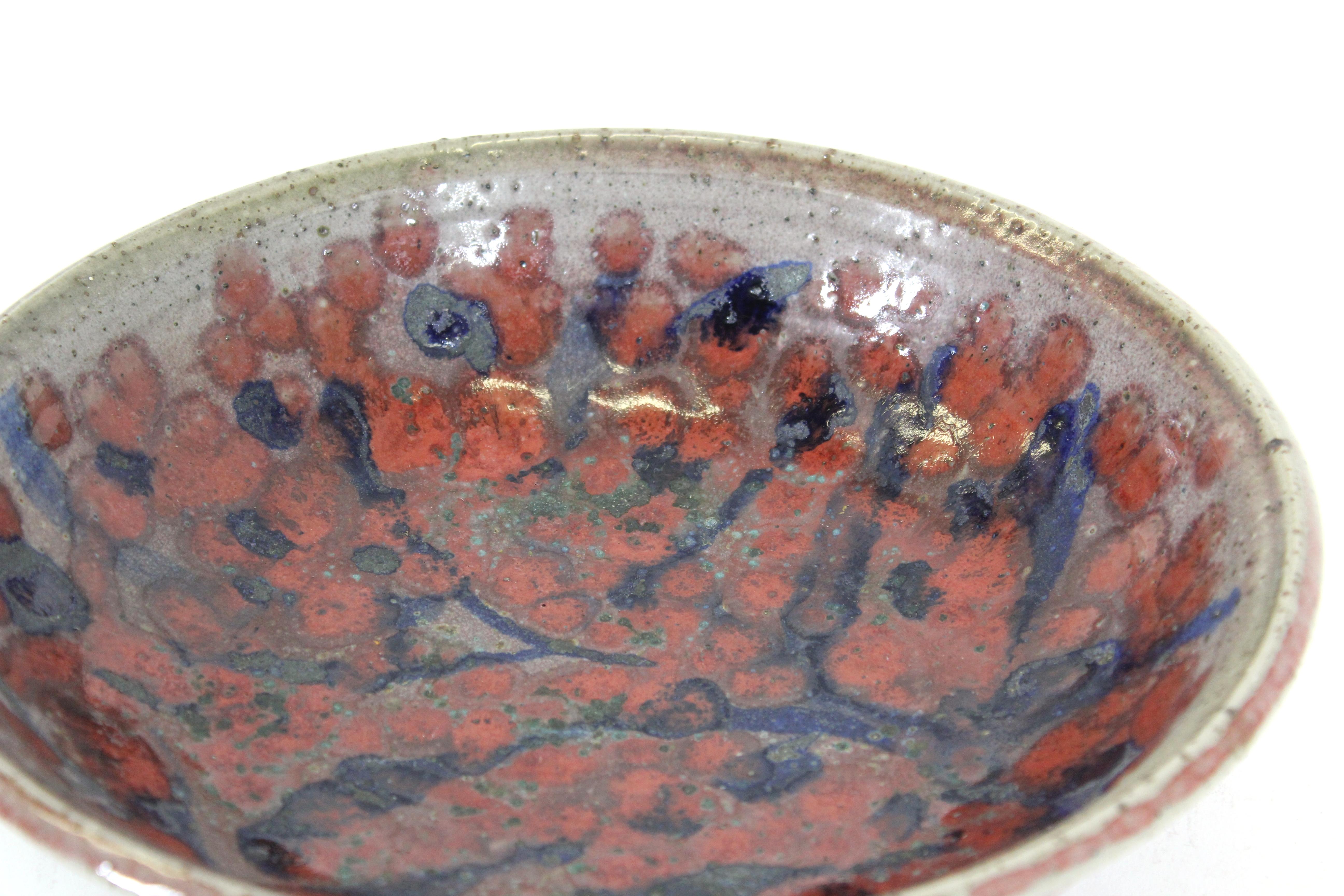 Mid-Century Modern Studio Pottery Glazed Bowl In Good Condition In New York, NY