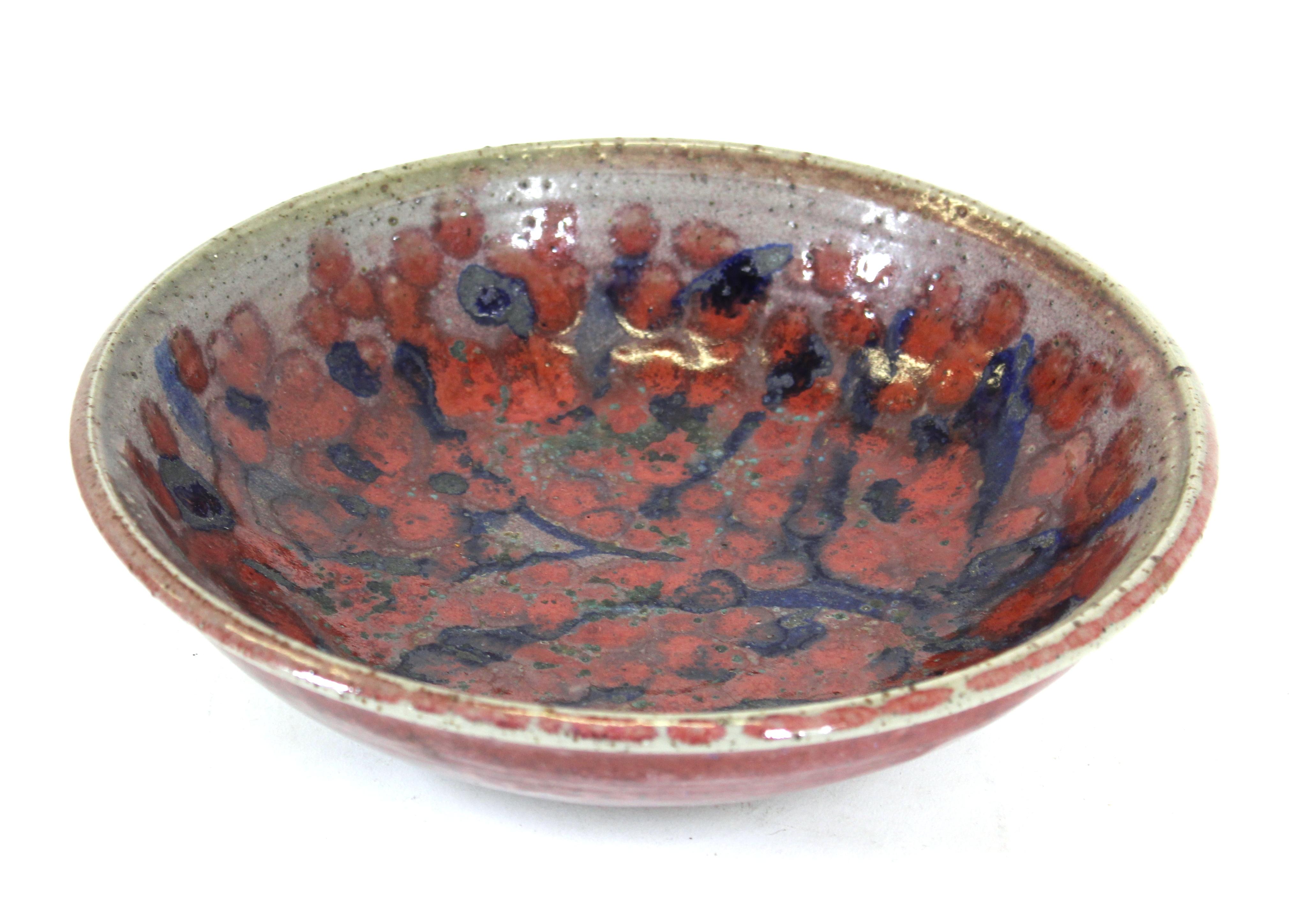 Stoneware Mid-Century Modern Studio Pottery Glazed Bowl