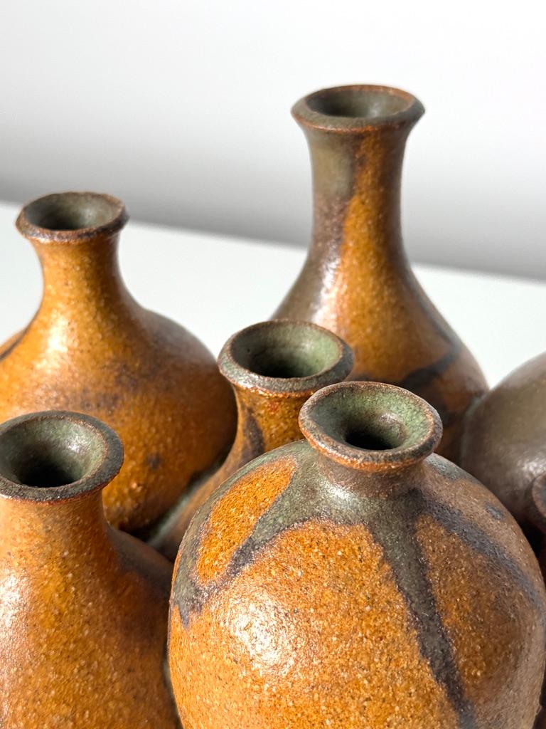 Mid Century Modern Studio Pottery Ikebana Weed Pot Cluster Twig Vase Sculpture 2