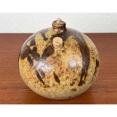 Lampe à huile en Studio Pottery du milieu du siècle dernier d'Aage Würtz, années 1960