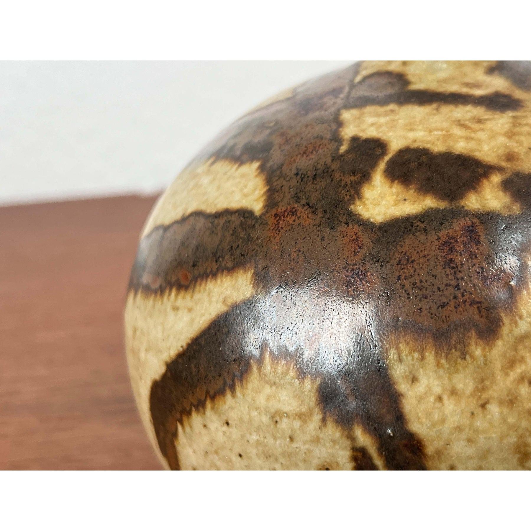 Lámpara de aceite de cerámica Studio Pottery moderna de mediados de siglo de Aage Würtz, años 60 siglo XX en venta