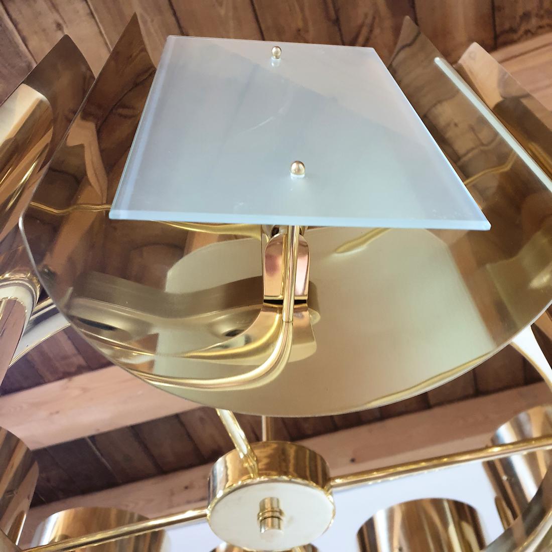 Custom brass & glass chandelier by D'Lightus 3
