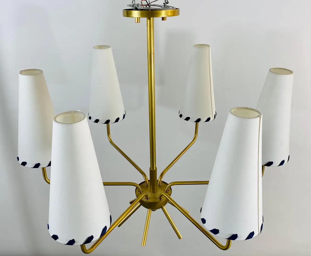 Mid-Century Modern Style 6 Lights Sputnik Chandelier im Angebot 1