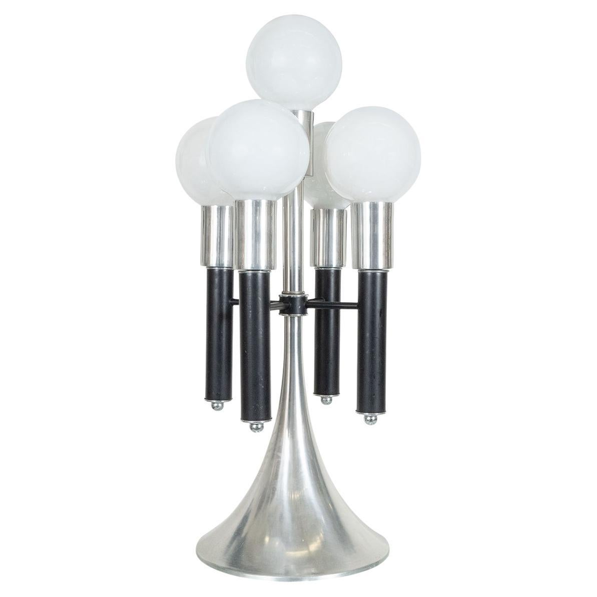 Mid-Century Modern Style Aluminum Multi-Armed Table Lamp For Sale