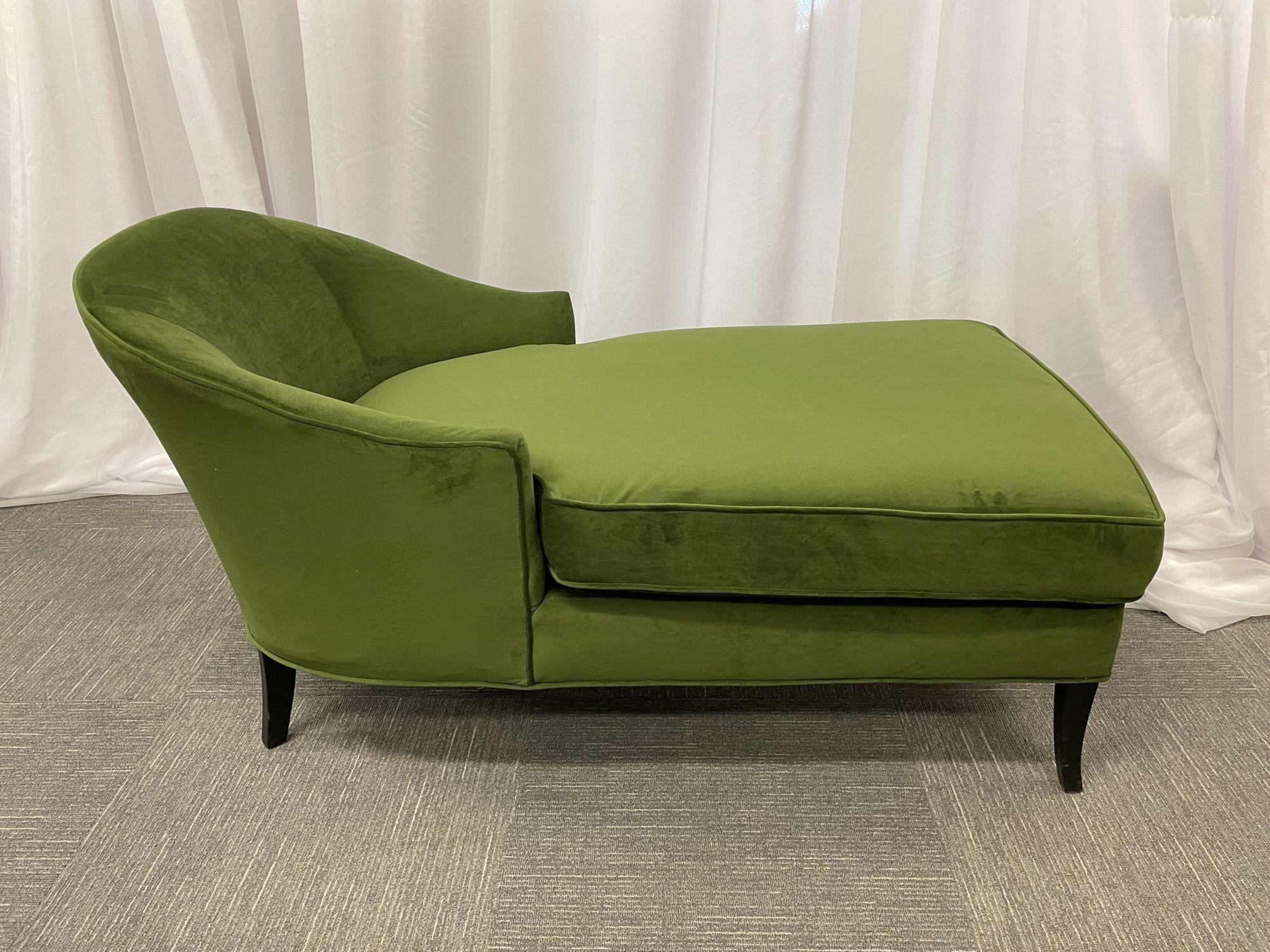 Mid-Century Modern Style American Designer Chaise / Daybed / Lounge, Green 2