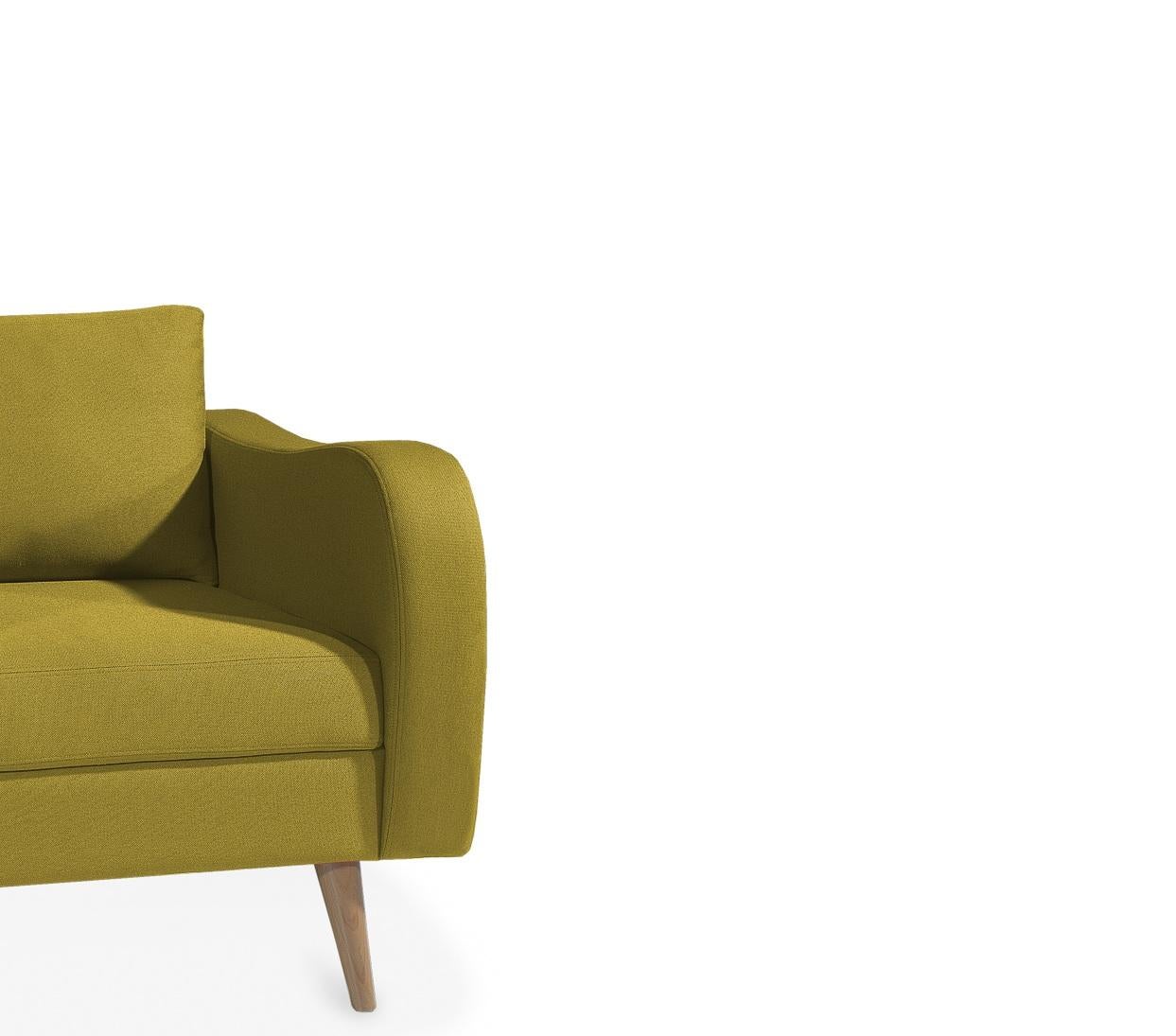 Mid-Century Modern Style Sessel mit skulpturaler Silhouette in Samt im Angebot 2