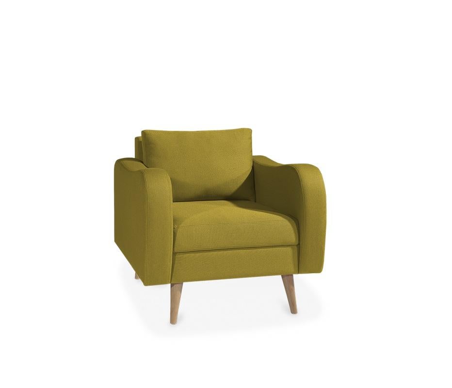 Mid-Century Modern Style Sessel mit skulpturaler Silhouette in Samt (Moderne) im Angebot