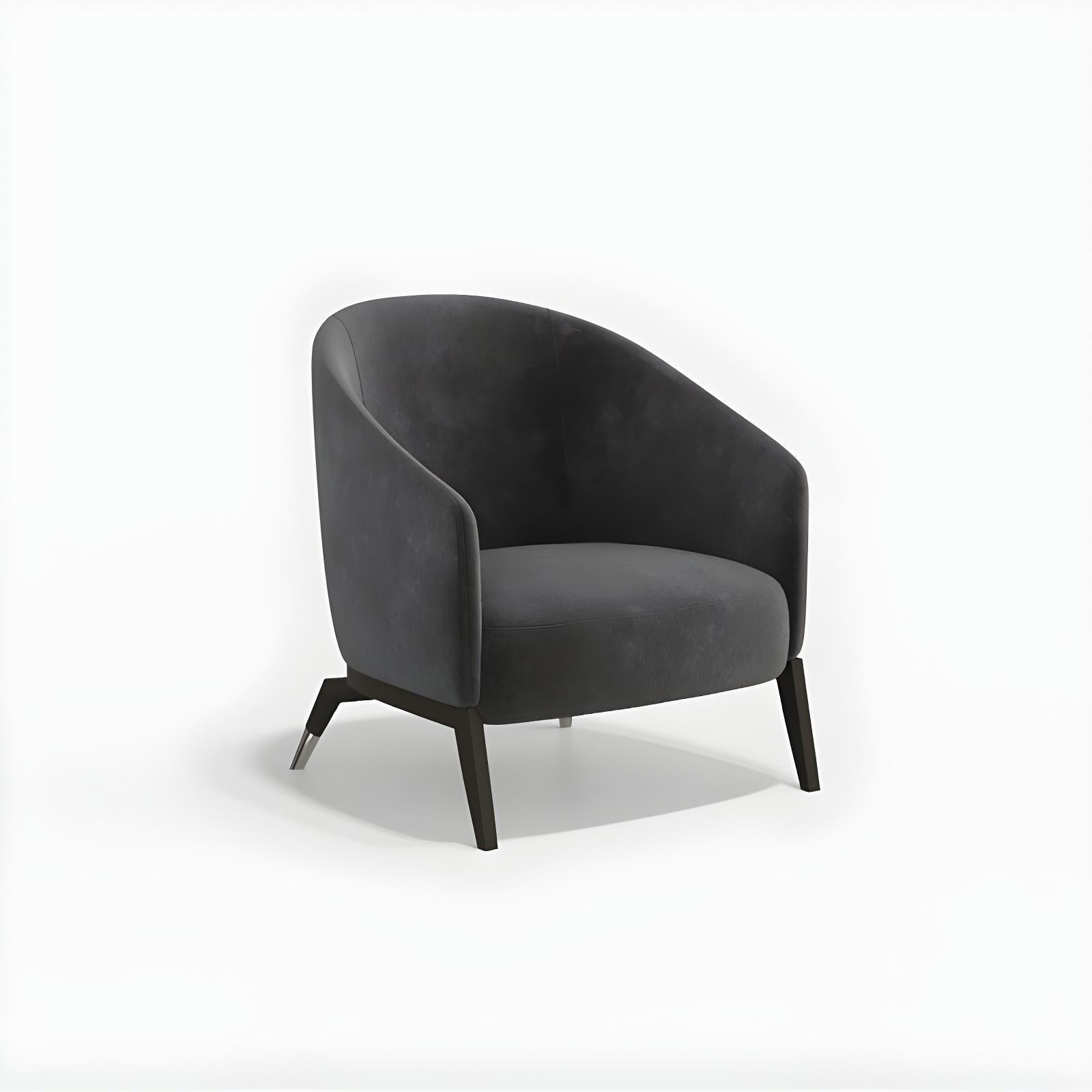 Tappezzeria Poltrone in stile Mid Century Modern in velluto verde muschio in vendita