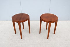 Runde Beistelltische im Mid-Century Modern-Stil Barbara Barry für HBF Slice – ein Paar