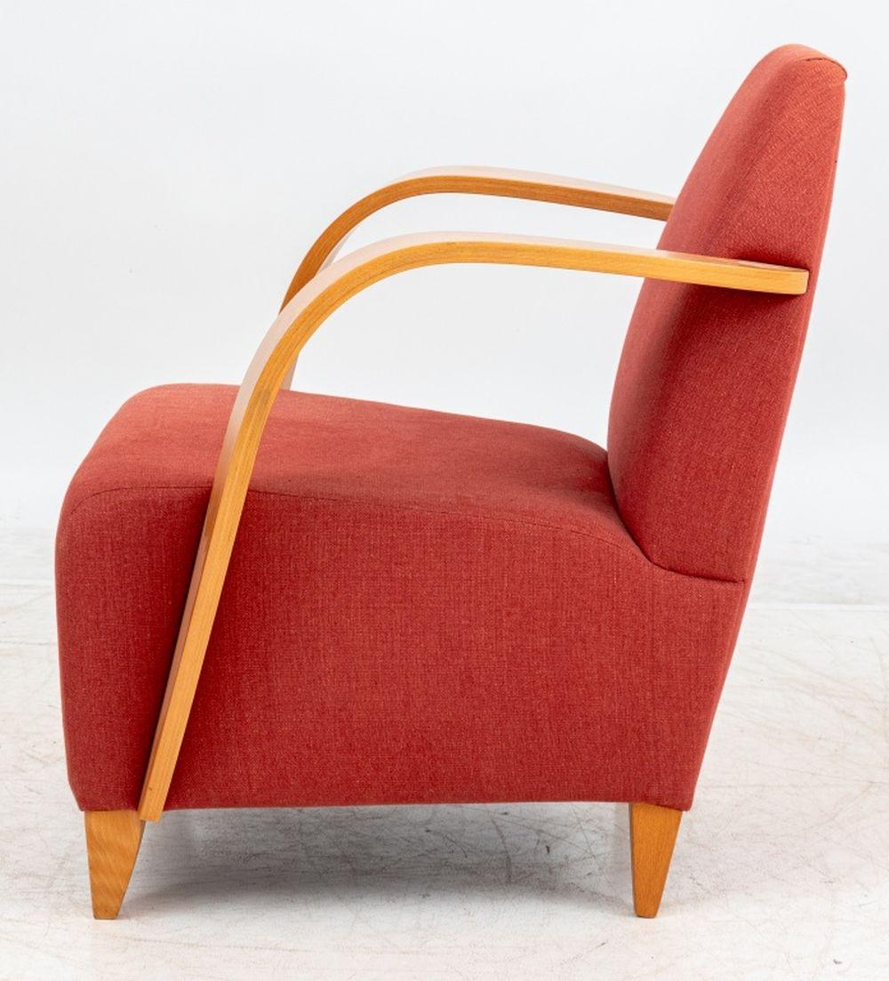 Mid-Century moderno Sedia Club in legno curvato in stile metà secolo moderno in vendita