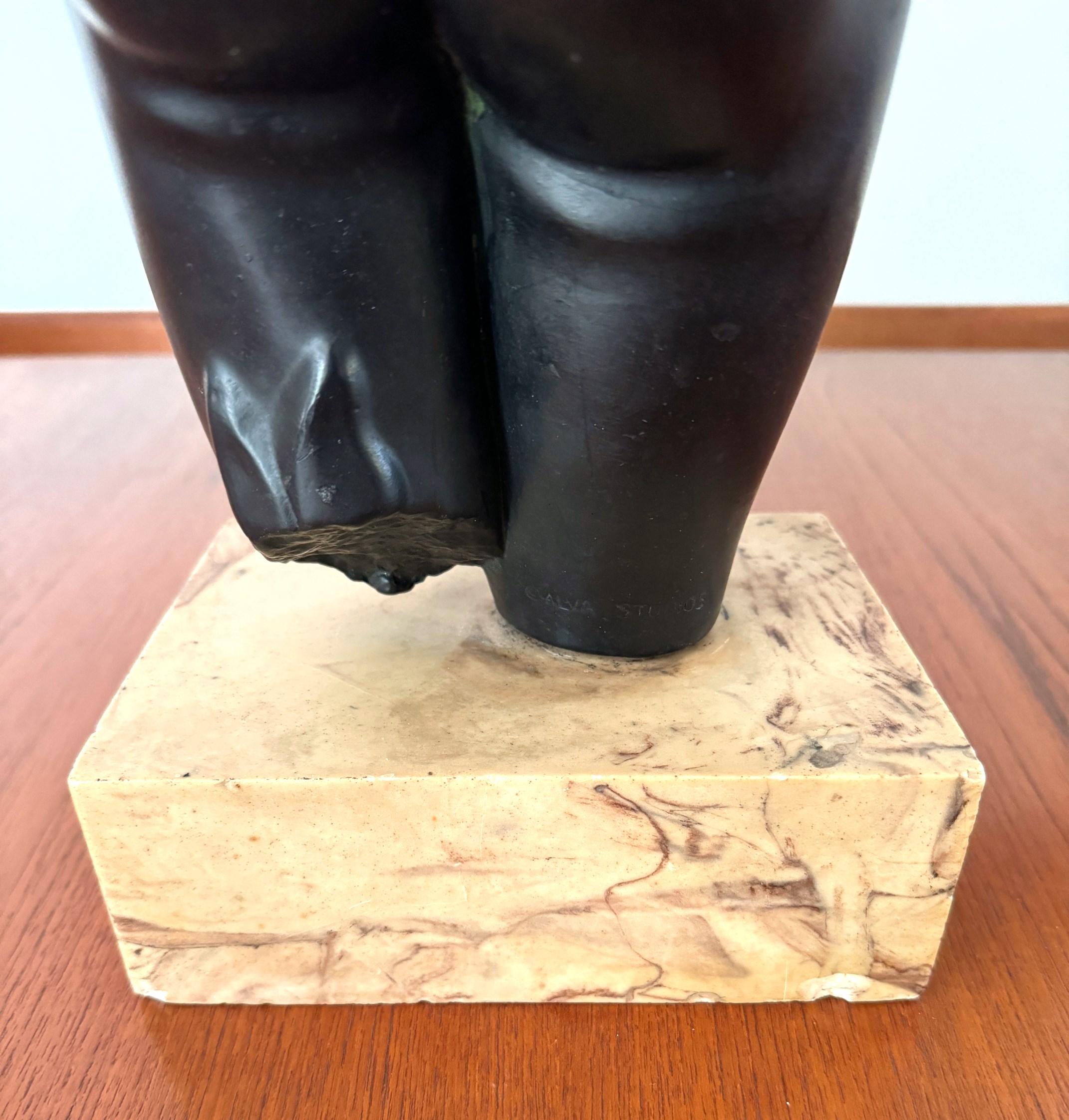Sculpture Aphrodite noire de style moderne du milieu du siècle dernier Alva Studios MMA en vente 3
