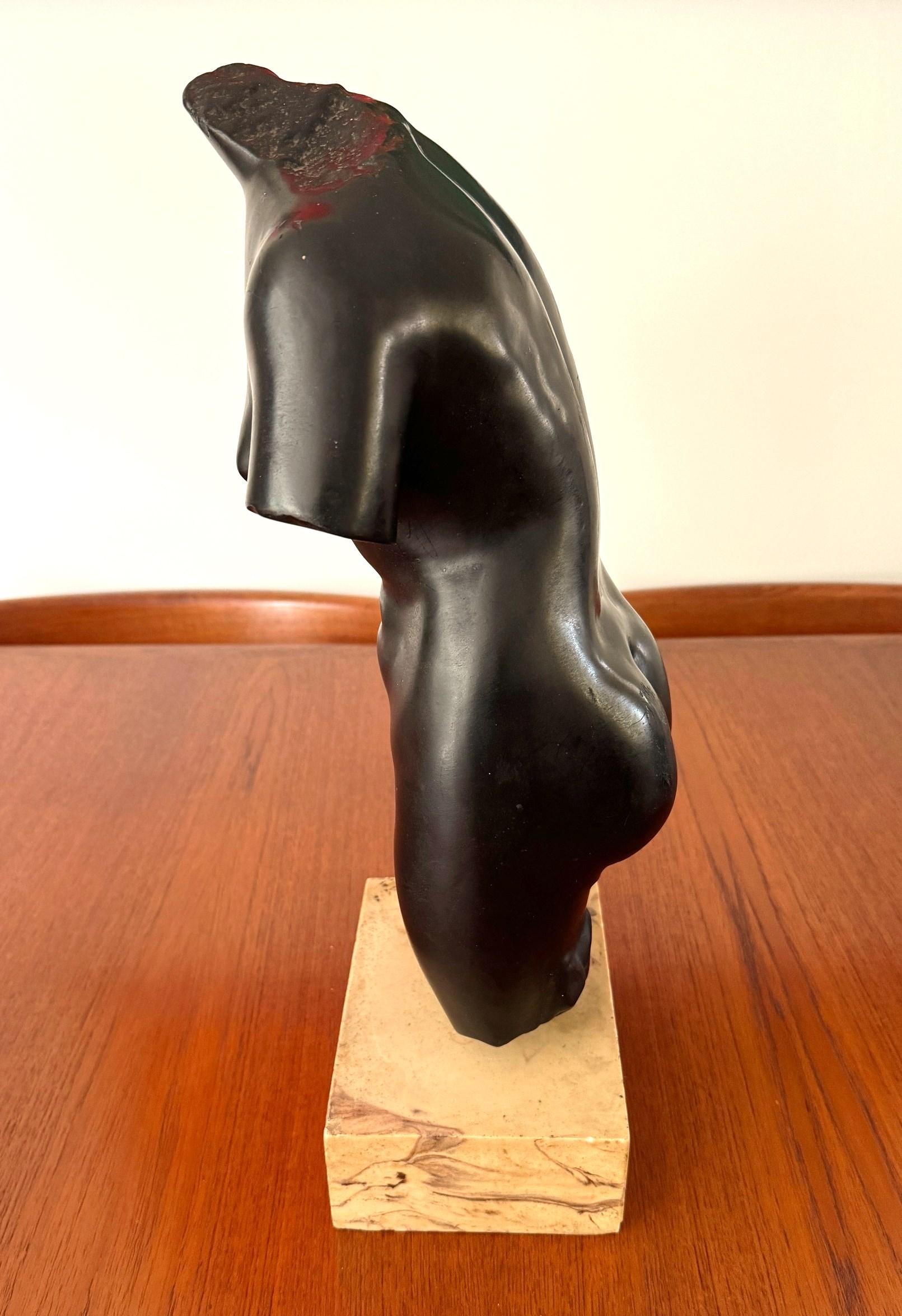 Sculpture Aphrodite noire de style moderne du milieu du siècle dernier Alva Studios MMA en vente 4